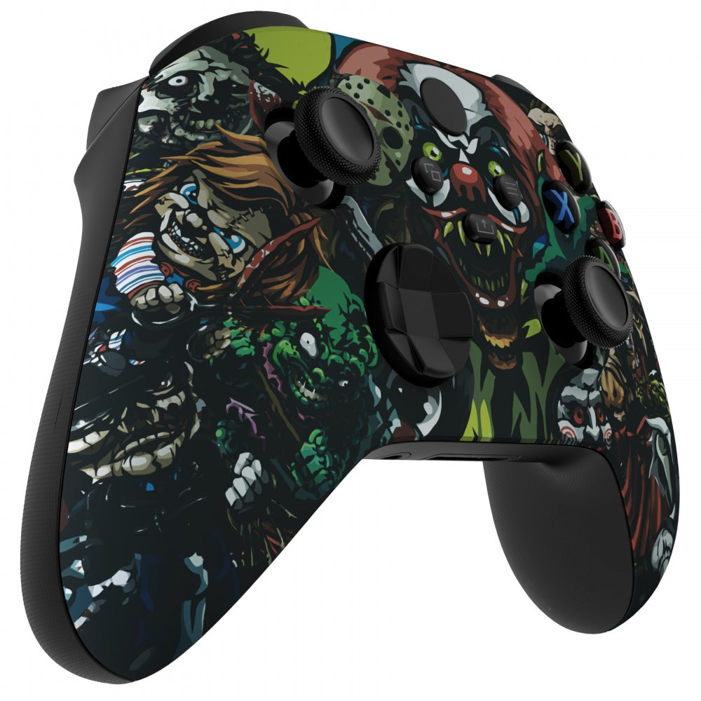 eXtremeRate Scary Party Faceplate for Xbox Series S & X Controller - Soft Touch Grip Shell Case (Controller Not Included) FX3T104 - Perfect for Halloween Gaming & Themed Parties
