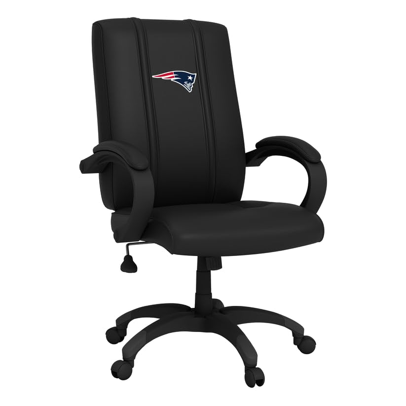 New England Patriots Office Chair with Adjustable Height and Lumbar Support - Perfect for Home Office, Gaming, and Patriots Fan Gifts