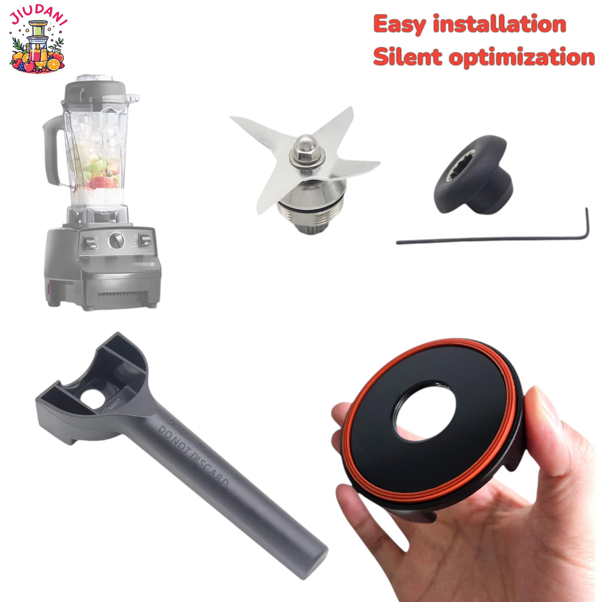 Vitamix 5200 Series Blender Repair Kit - 4 Knife Blades, Wrench, Removal Tool & Drive Socket - Compatible with 32oz, 48oz & 64oz Containers - Perfect for Smoothie Making, Food Processing & Kitchen Appliance Maintenance