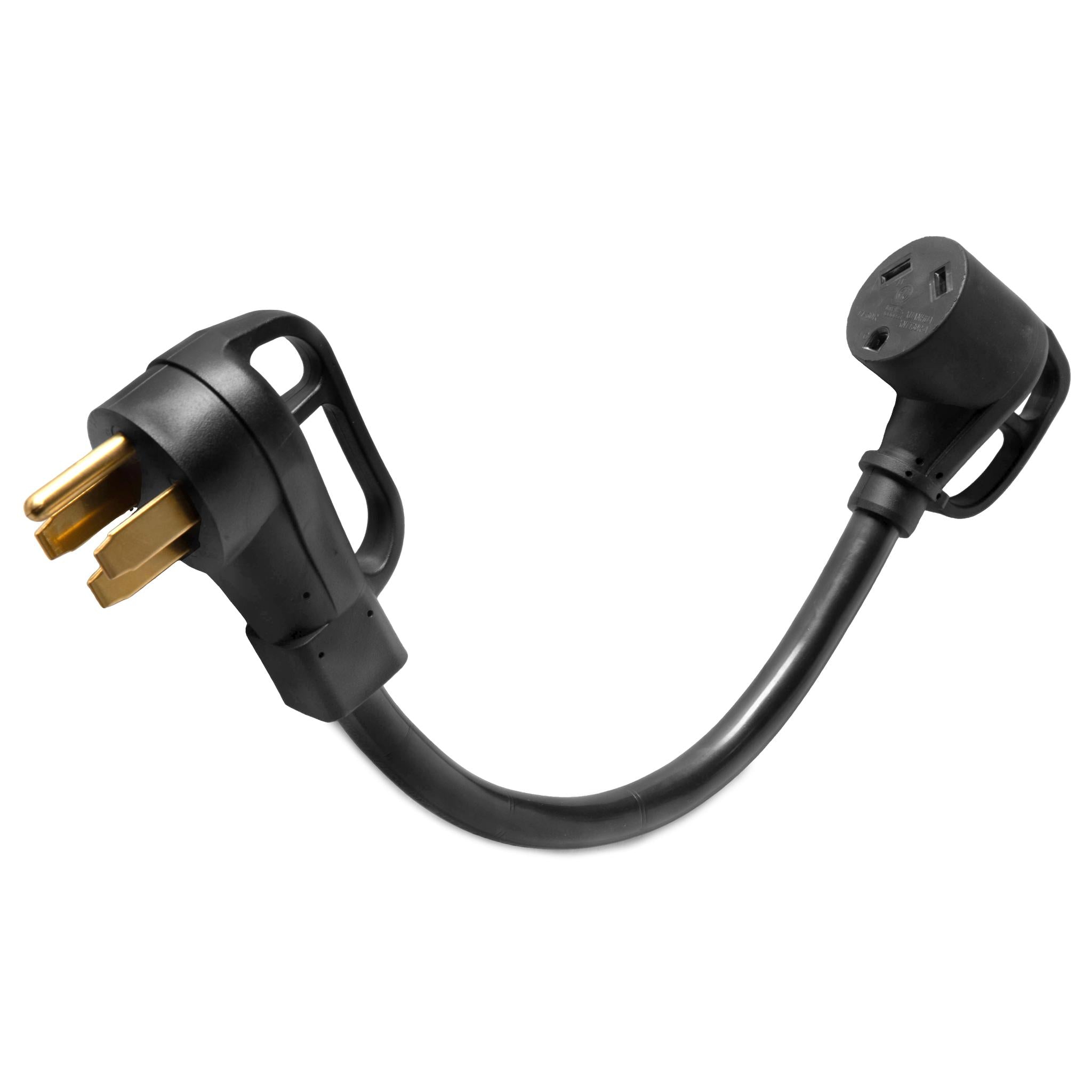 WEN PC1430 50 Amp NEMA 14-50P to 30 Amp NEMA TT-30R RV Power Adapter Cord - 1 Foot Heavy Duty Extension for Campers & Travel Trailers - Perfect for RV Parks & Outdoor Power Needs