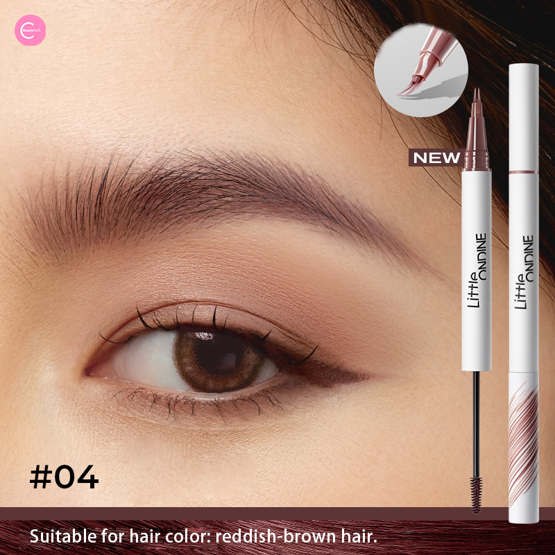 Little Ondine WildBrow Dual End Precision Defining Brow Pen - Waterproof Eyebrow Pencil for Natural Looking Brows - Perfect for Everyday Makeup and Professional Use