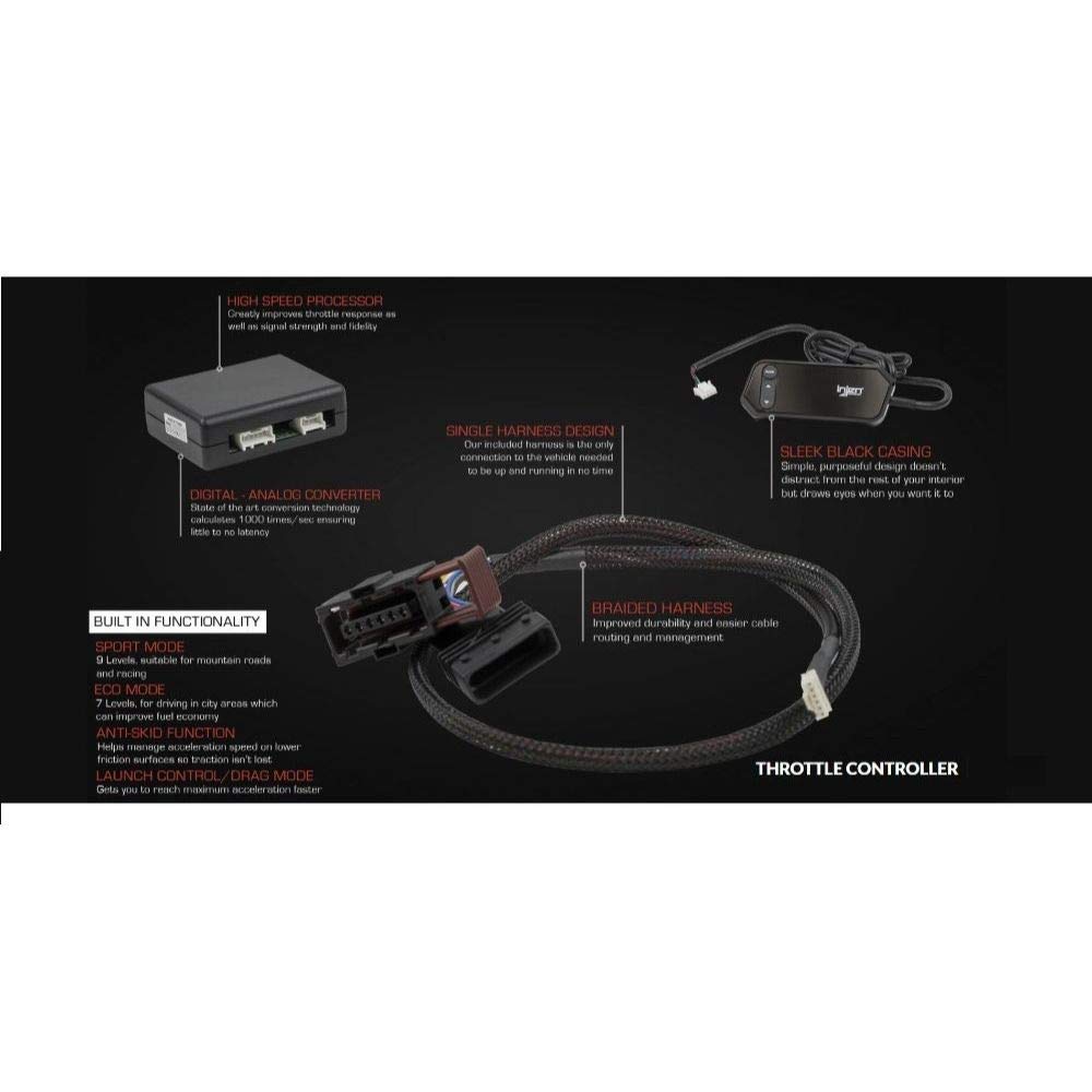 Injen Technology X-Pedal PRO Black Edition Throttle Controller (PT0003B) - Improve Acceleration & Throttle Response for Cars, Trucks & SUVs - Perfect for Racing, Off-Roading & Daily Driving