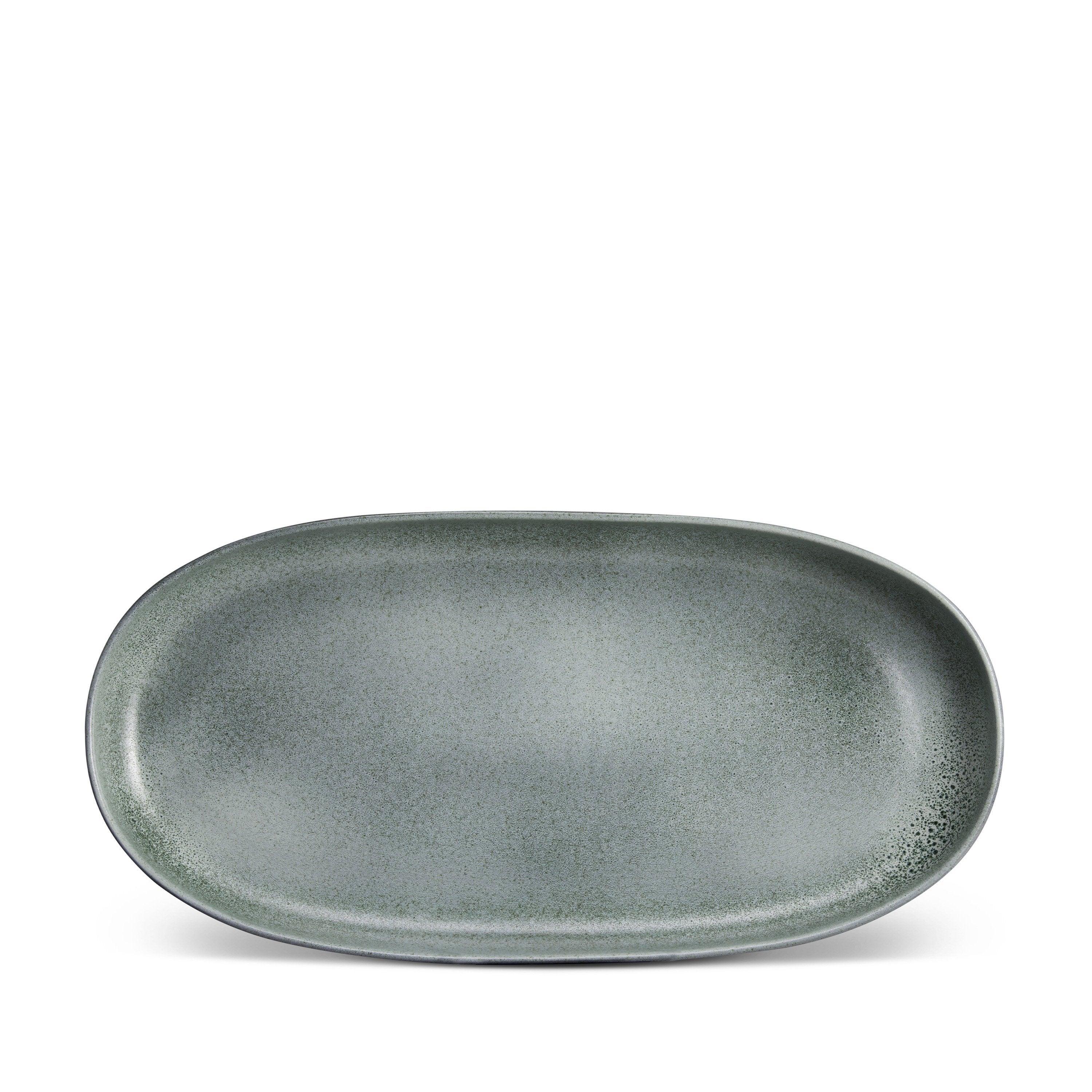 Terra Oval Platter in Seafoam - Elegant Ceramic Serving Dish for Appetizers, Cheese & Charcuterie | Perfect for Dinner Parties, Weddings & Home Decor