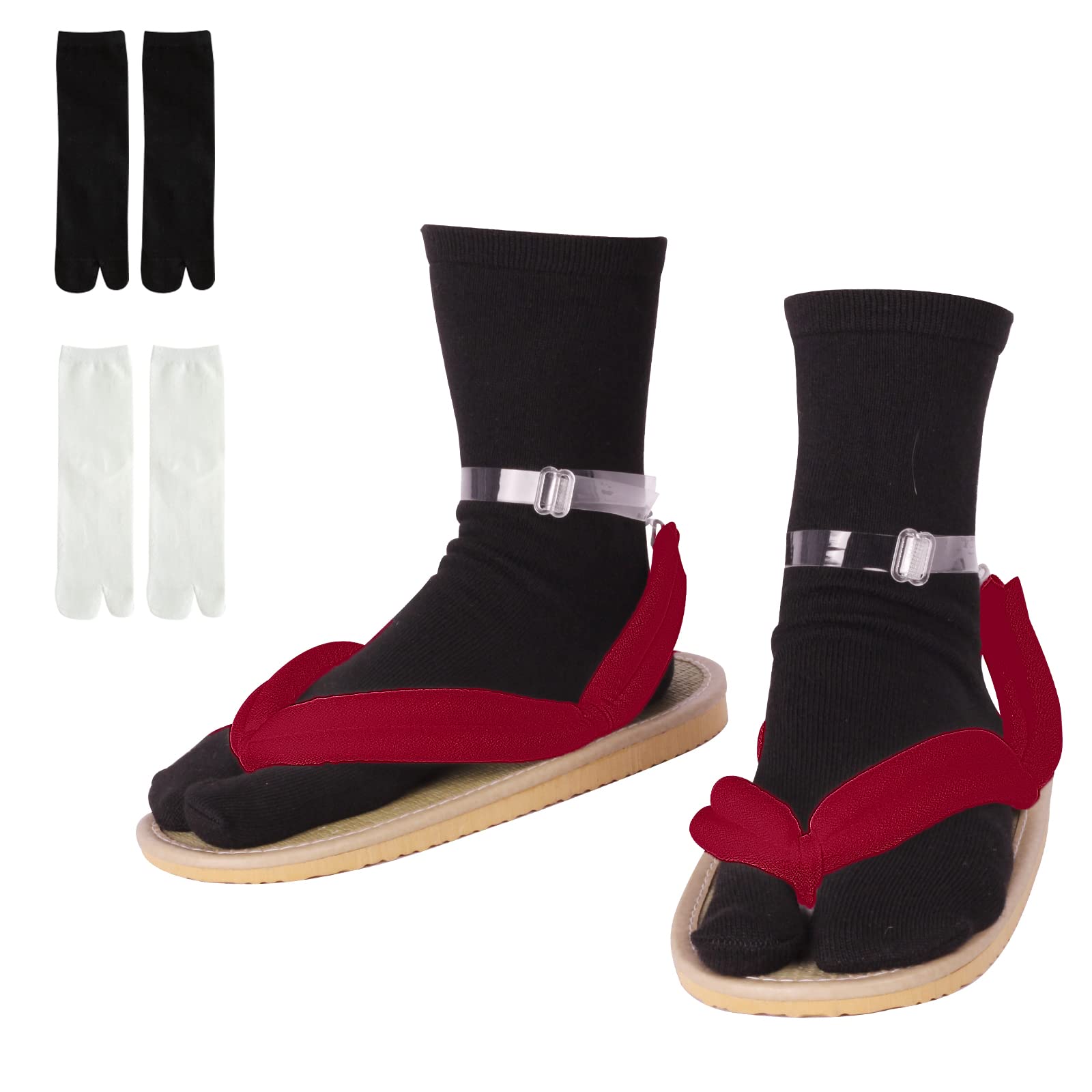 Anime Unisex Cosplay Clog Shoes - Japanese Traditional Wooden Sandals for Anime Lovers & Cosplay Events - Perfect for Conventions, Halloween & Themed Parties