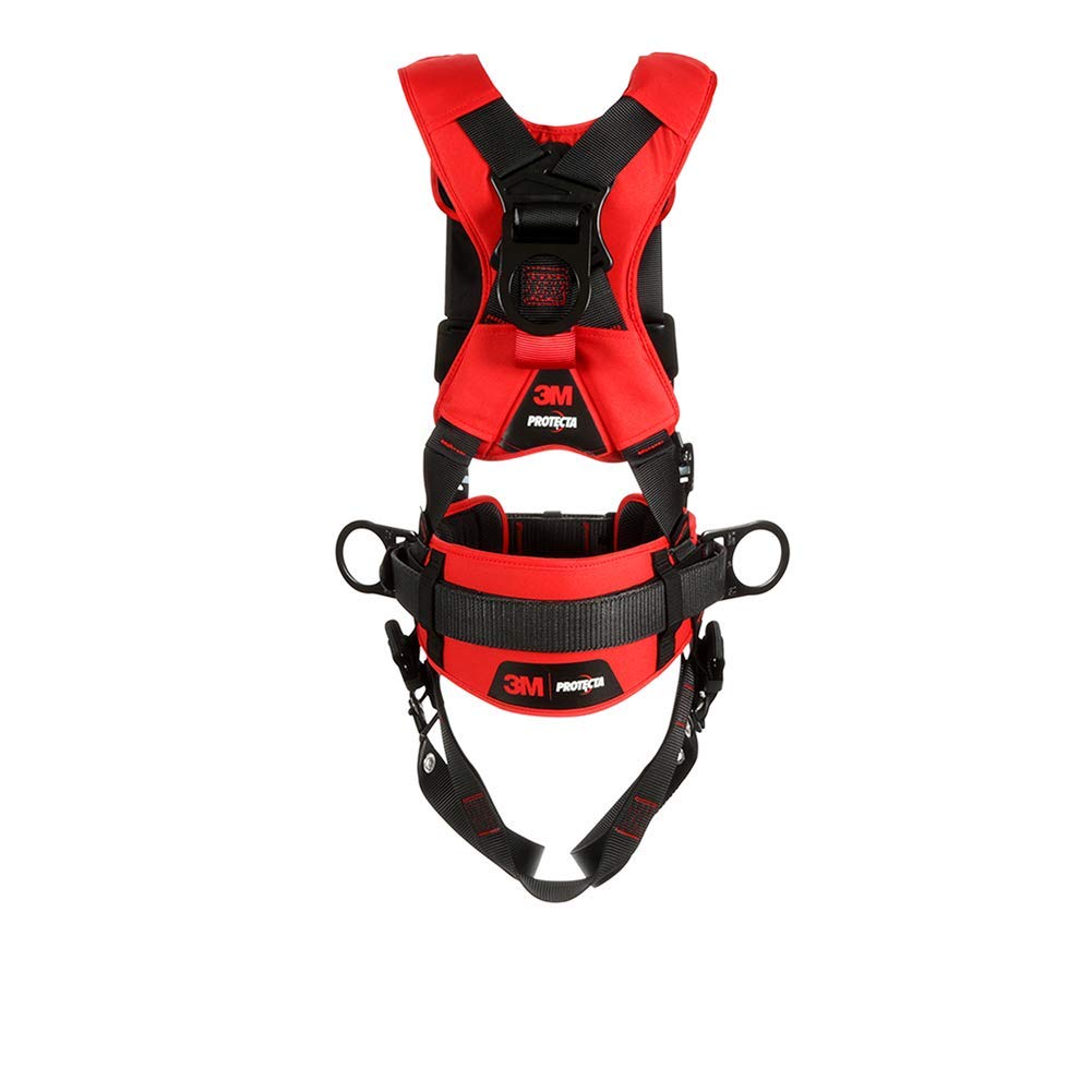 3M Full Body Harness with Protecta Technology - Medium/Large Size - Fall Protection Safety Gear for Construction, Roofing & Industrial Work