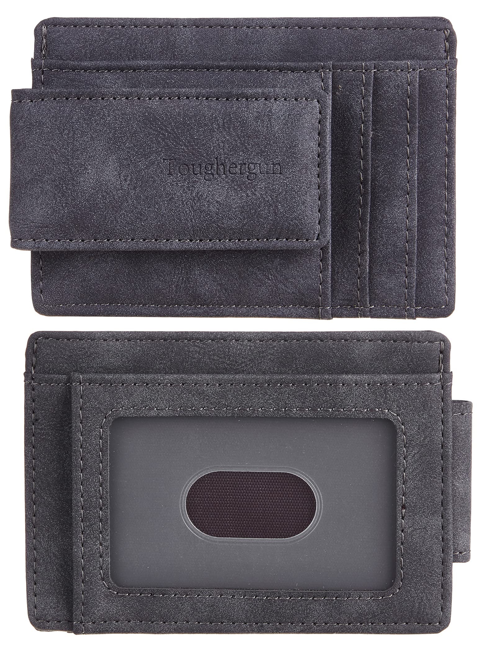Slim Minimalist Leather Wallet for Men with Magnetic Money Clip - RFID Blocking Credit Card Holder - Front Pocket Wallet for Cash & Cards - Perfect for Travel, Business & Everyday Carry