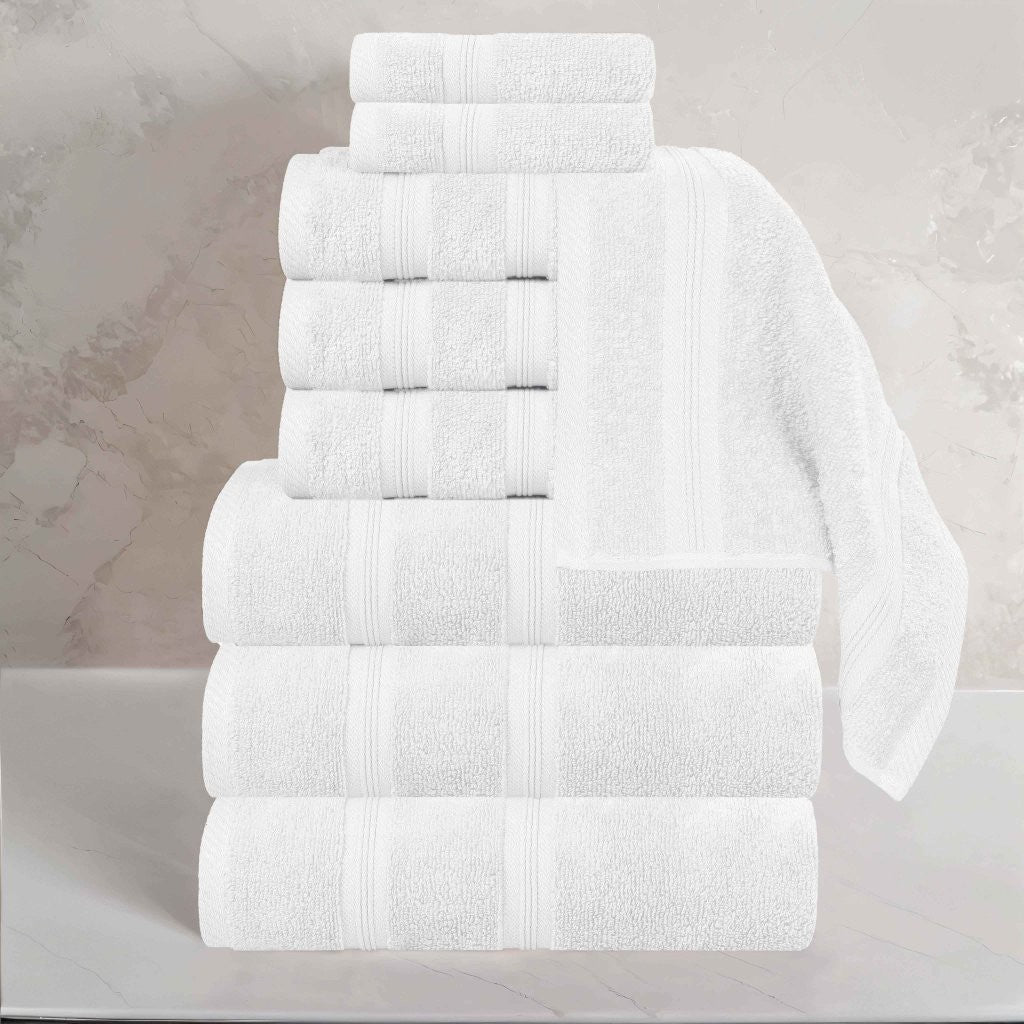 Premium Smart Dry Zero Twist Cotton 9-Piece Towel Set - Ultra Soft & Absorbent Bath Towels, Hand Towels & Washcloths for Spa, Bathroom & Luxury Home Use
