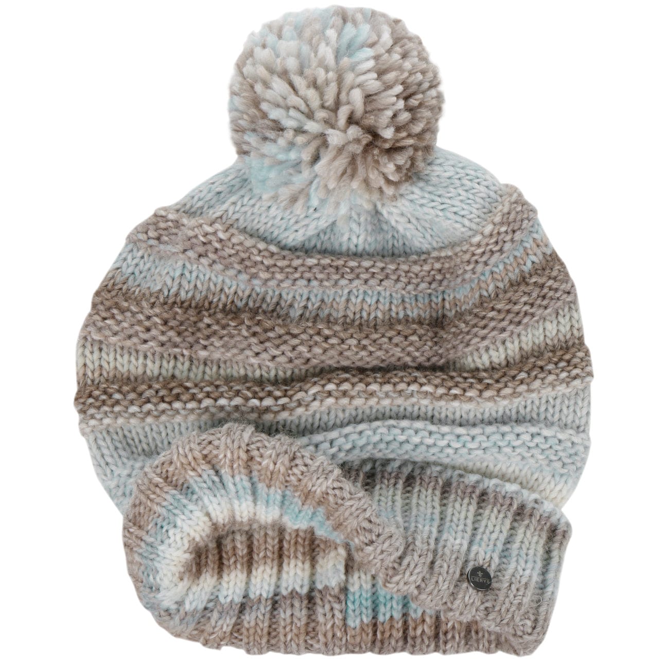 Lierys Faux Fur Pompom Beanie - Soft Winter Knit Hat for Women & Men - Cozy Cold Weather Accessory for Skiing, Snowboarding & Outdoor Activities