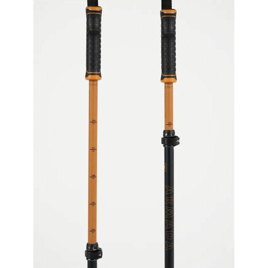 Armada AK Adjustable Ski Poles 2025 - Lightweight Aluminum Adjustable Trekking Poles for Skiing, Hiking & Backpacking - Perfect for Mountain Adventures & Outdoor Sports
