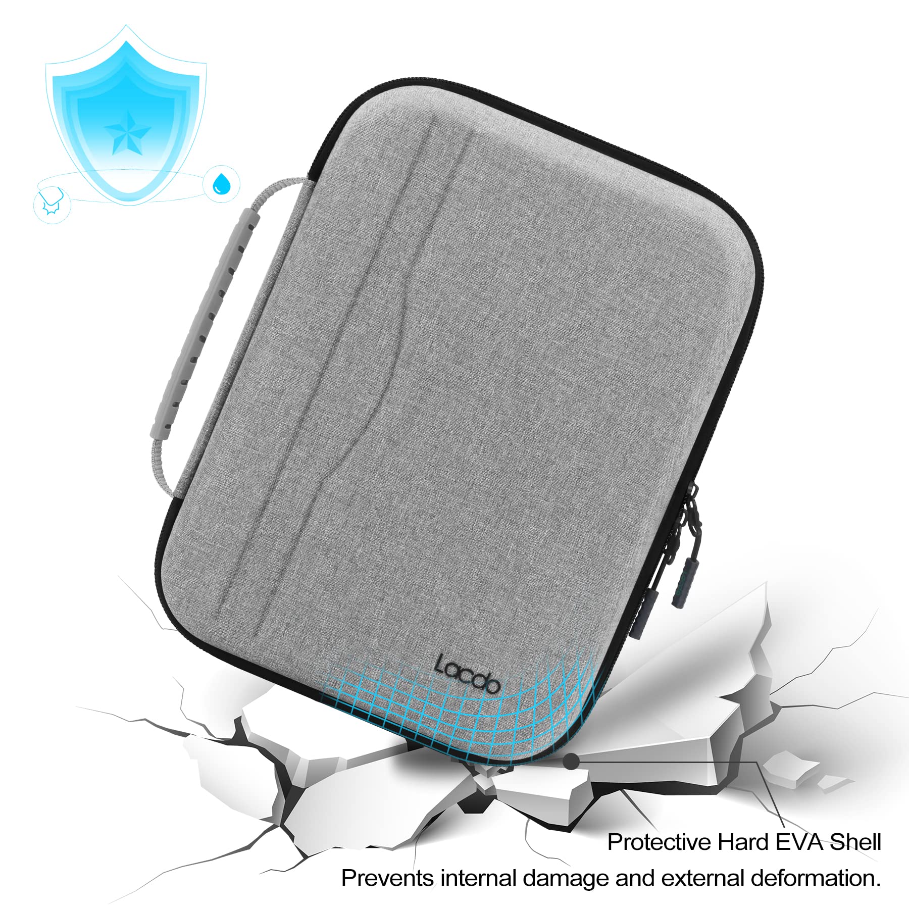 Lacdo 11 Inch Hard Tablet Sleeve Case - Compatible with iPad Pro M4/Air M3 M2/A16, 10.9