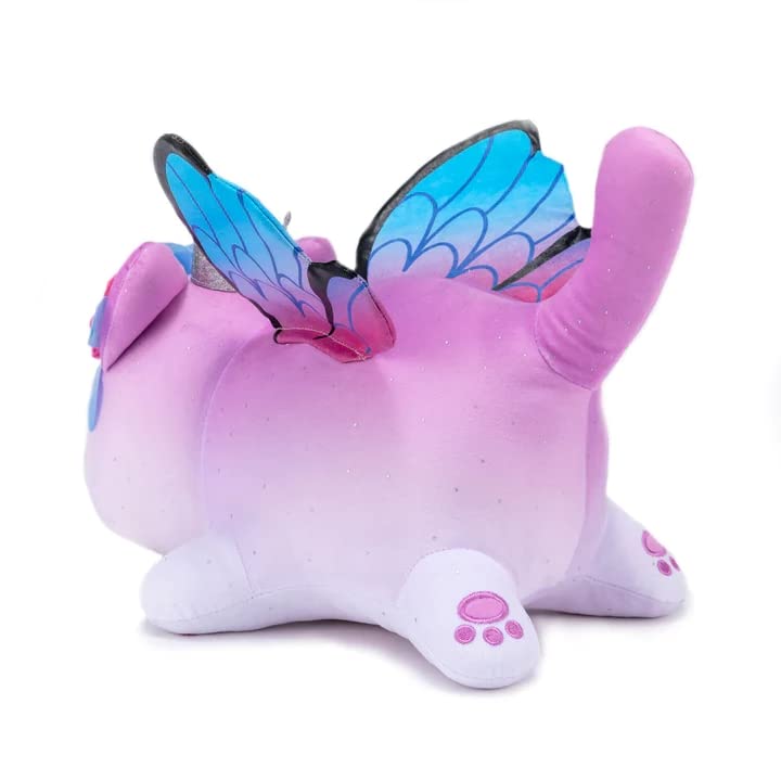 Cute Anime Cat Plush Toy - Meemeows Angel & Demon Stuffed Animal, Soft Cat Pillow Gift for Kids & Fans (Butterfly Cat Design) - Perfect for Bedroom Decor, Birthday Presents, and Anime Collectors