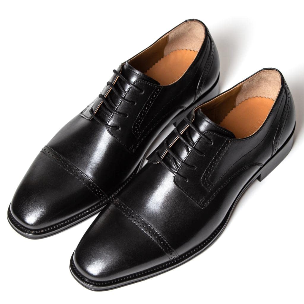 Men's Dress Oxford Shoes - Comfortable Business Casual Lace Up Shoes for Wedding, Office & Formal Events