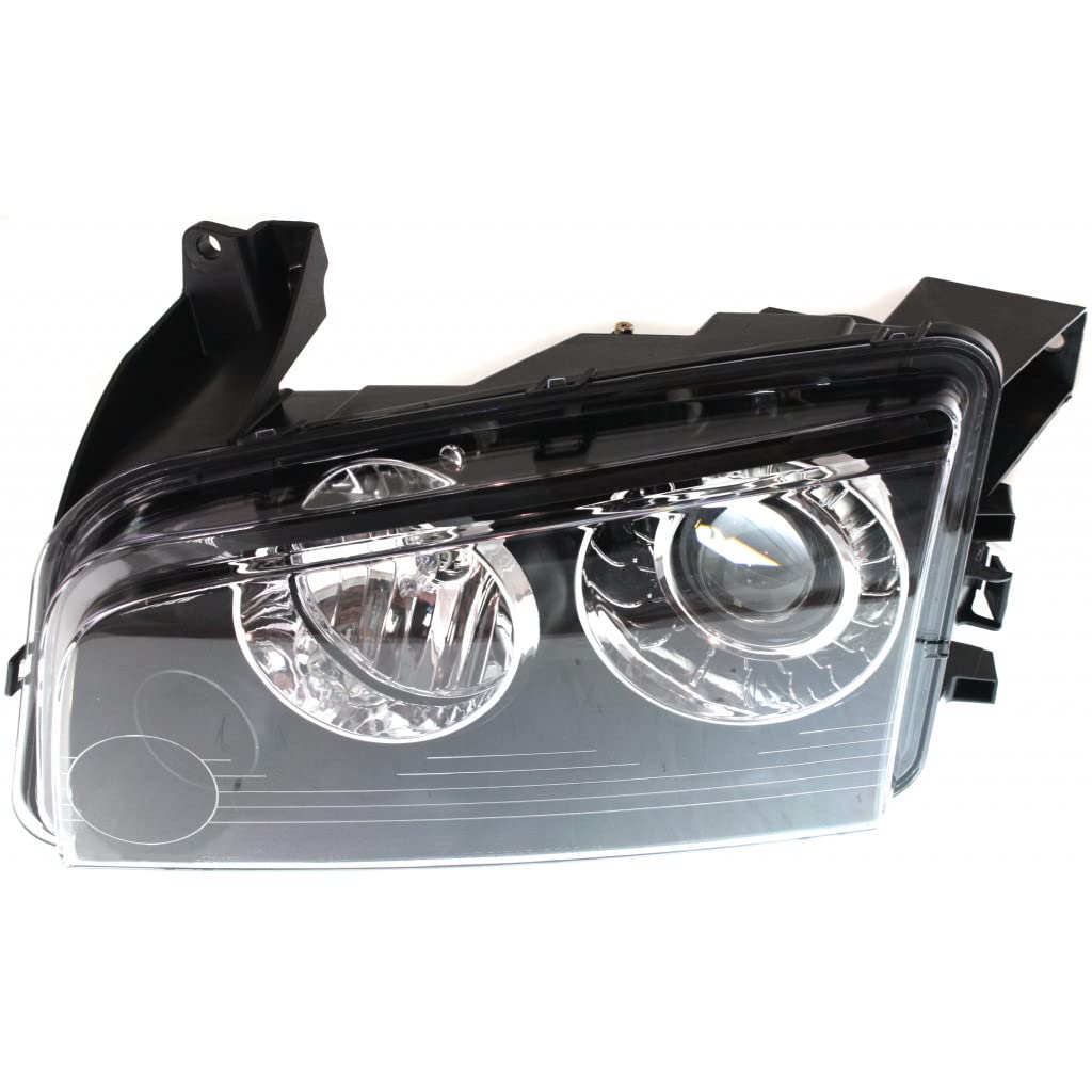2008-2010 Dodge Charger Driver Side Headlight Assembly - HID Compatible Replacement for Improved Night Visibility | Perfect for Road Trips & Night Driving