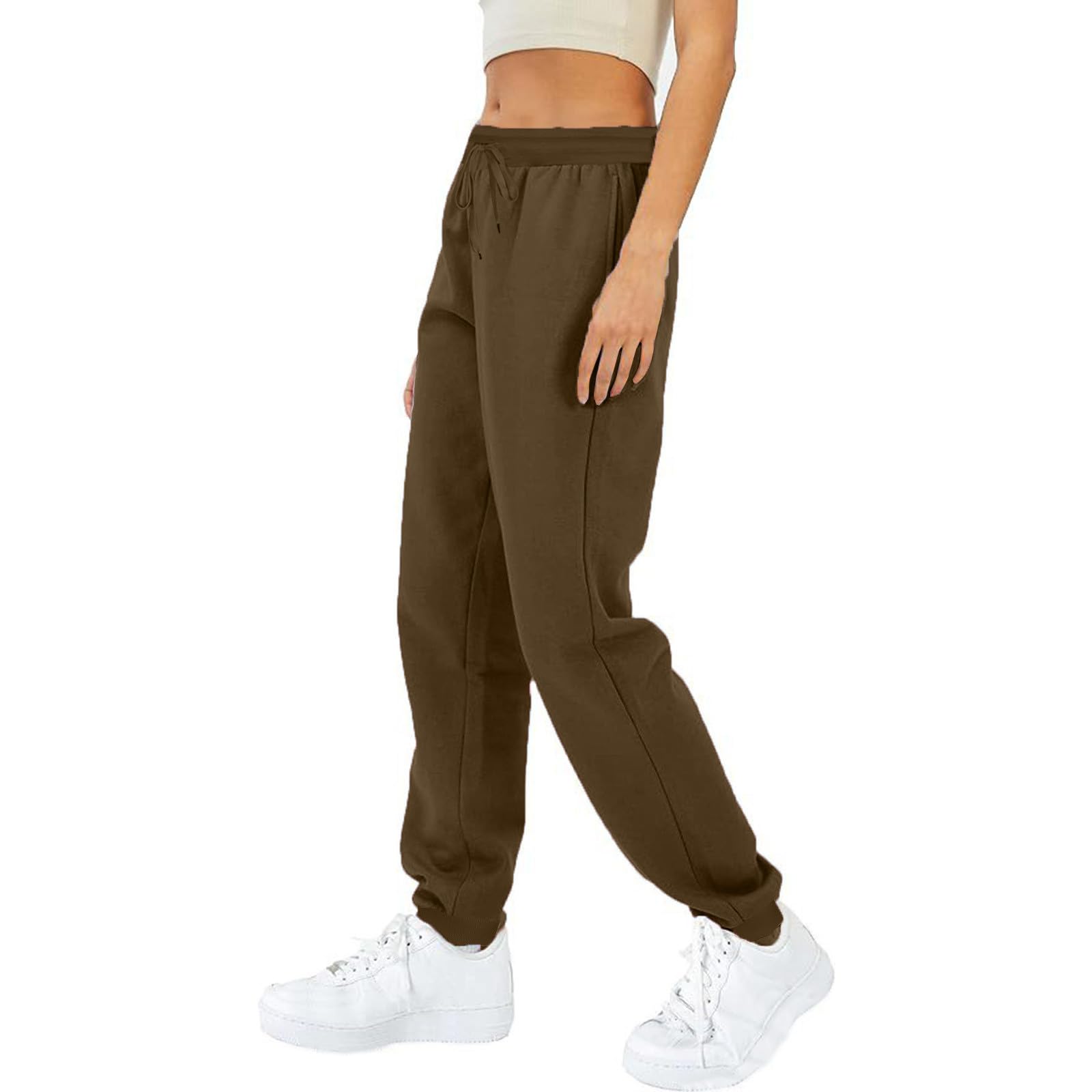 Women's Jogger Sweatpants with Pockets - Elastic Waist Running Workout Pants for Women - Perfect for Yoga, Gym & Lounge Wear