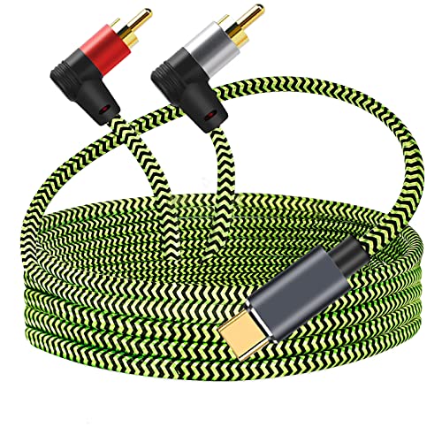 Premium USB Type C to 2 RCA Audio Cable 1.5ft - Gold Plated Connectors for Hi-Fi Sound - Compatible with Smartphones, Laptops & Audio Devices - Perfect for Home Theater, Car Stereo & DJ Equipment