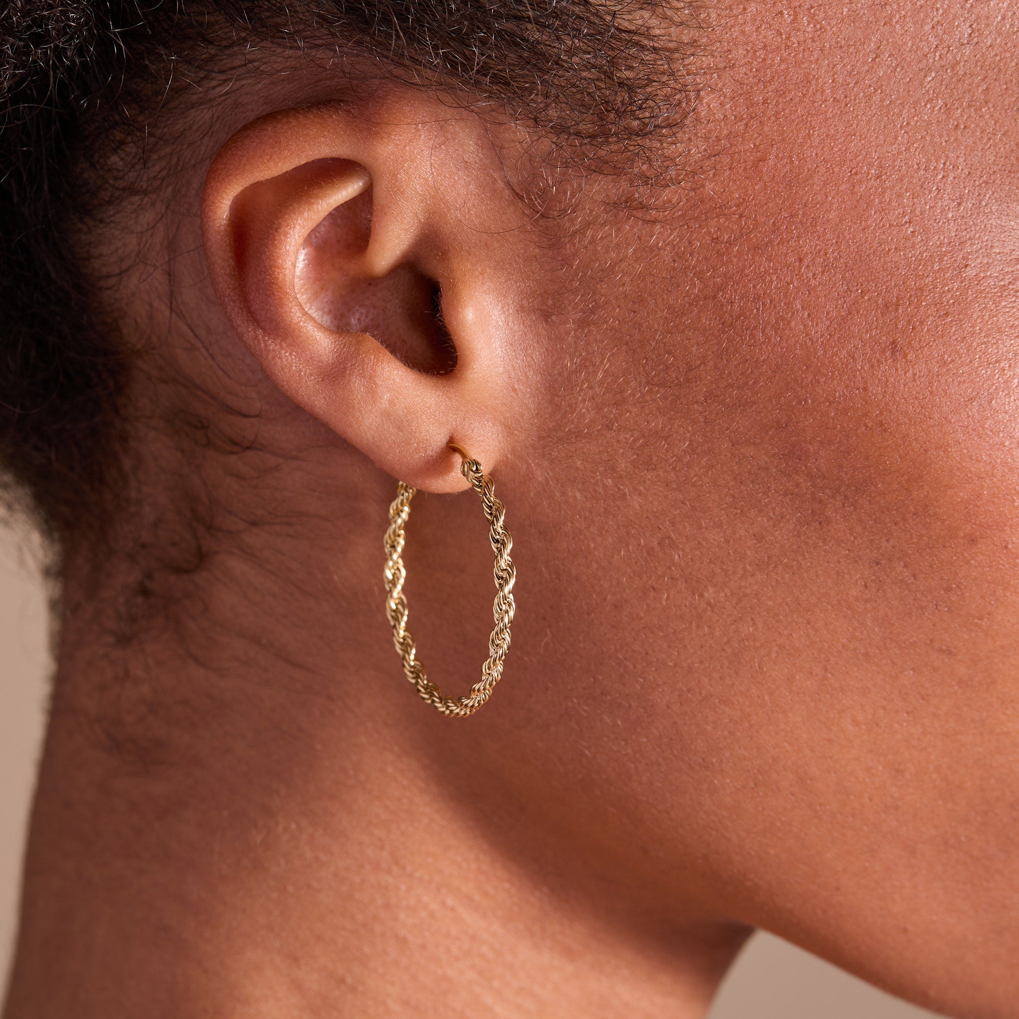 Frozen French Rope Hoop Earrings for Women - 925 Sterling Silver Dangle Drop Earrings - Trendy Fashion Jewelry for Party, Wedding & Everyday Wear