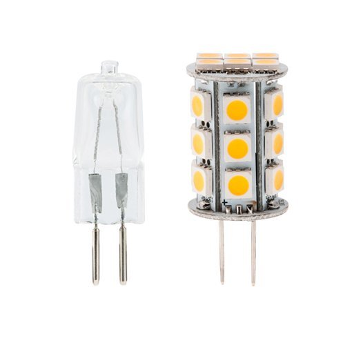 BTG6-24T-CW 12V LED Bulb 5-Pack - GY6.35 Base, 3.5W (30-35W Halogen Equivalent), Cool White 6000K, Non-Dimmable - Perfect for RV, Marine, Motorcycle & Landscape Lighting