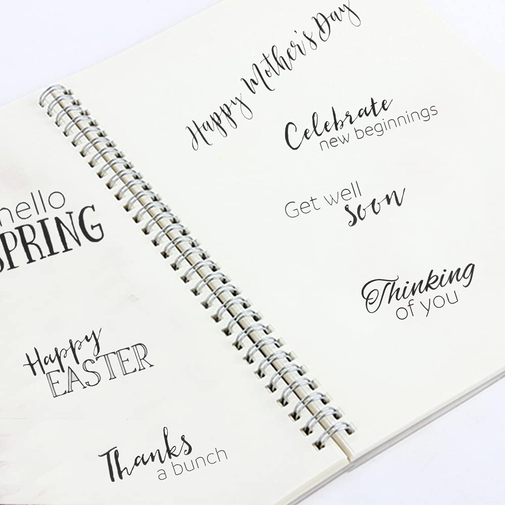 Mother's Day & Easter Clear Stamps Set - DIY Card Making, Scrapbooking, Embossing, Album Decor - Spring Words, Thank You Silicone Transparent Seal Stamps for Greeting Cards, Crafts & Home Decor