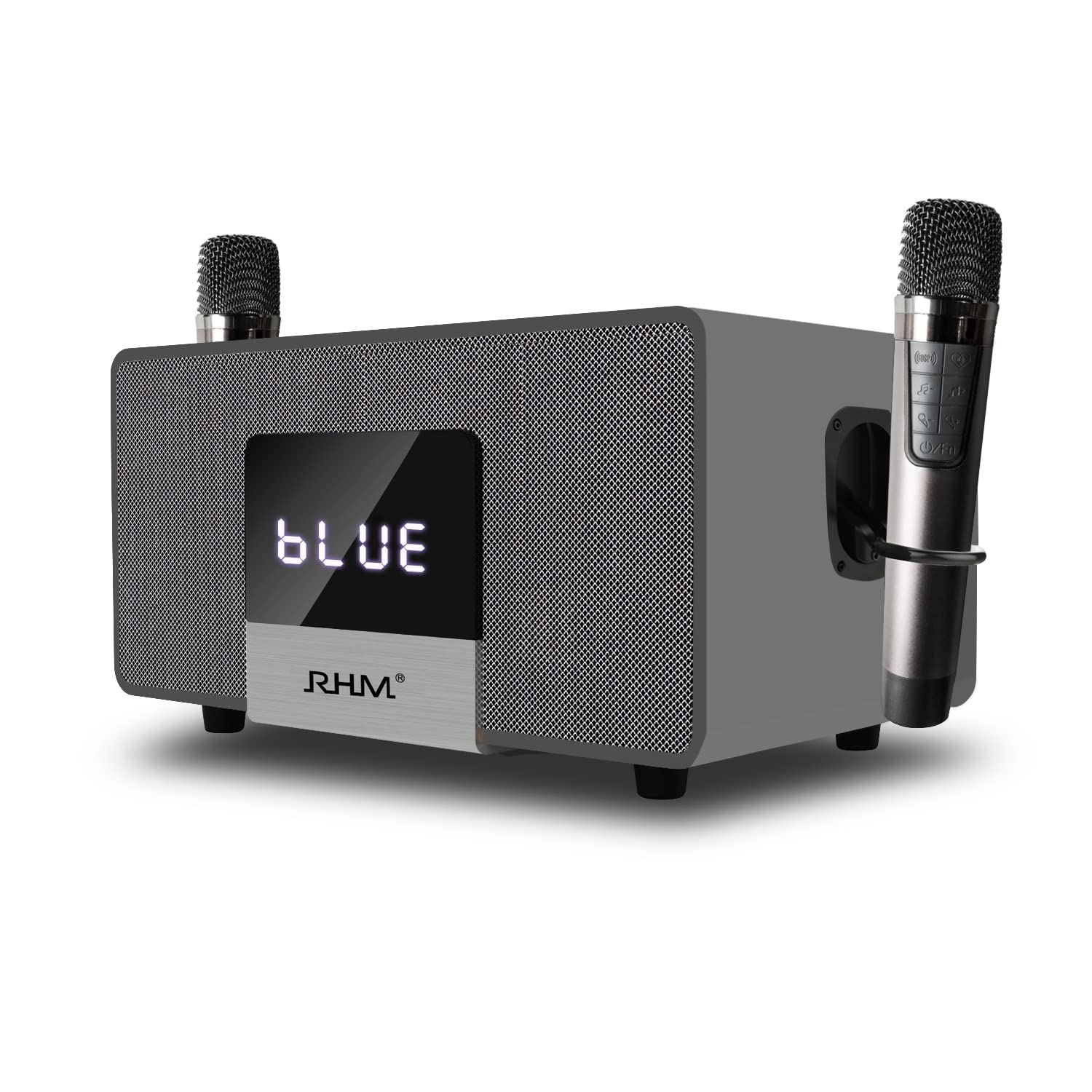 RHM Karaoke Machine with 2 UHF Wireless Microphones - Bluetooth PA Speaker System for Home Singing Parties, TV Entertainment & Meetings | Portable Karaoke System for Adults & Kids | Perfect for Family Gatherings, Birthday Celebrations & Social Events