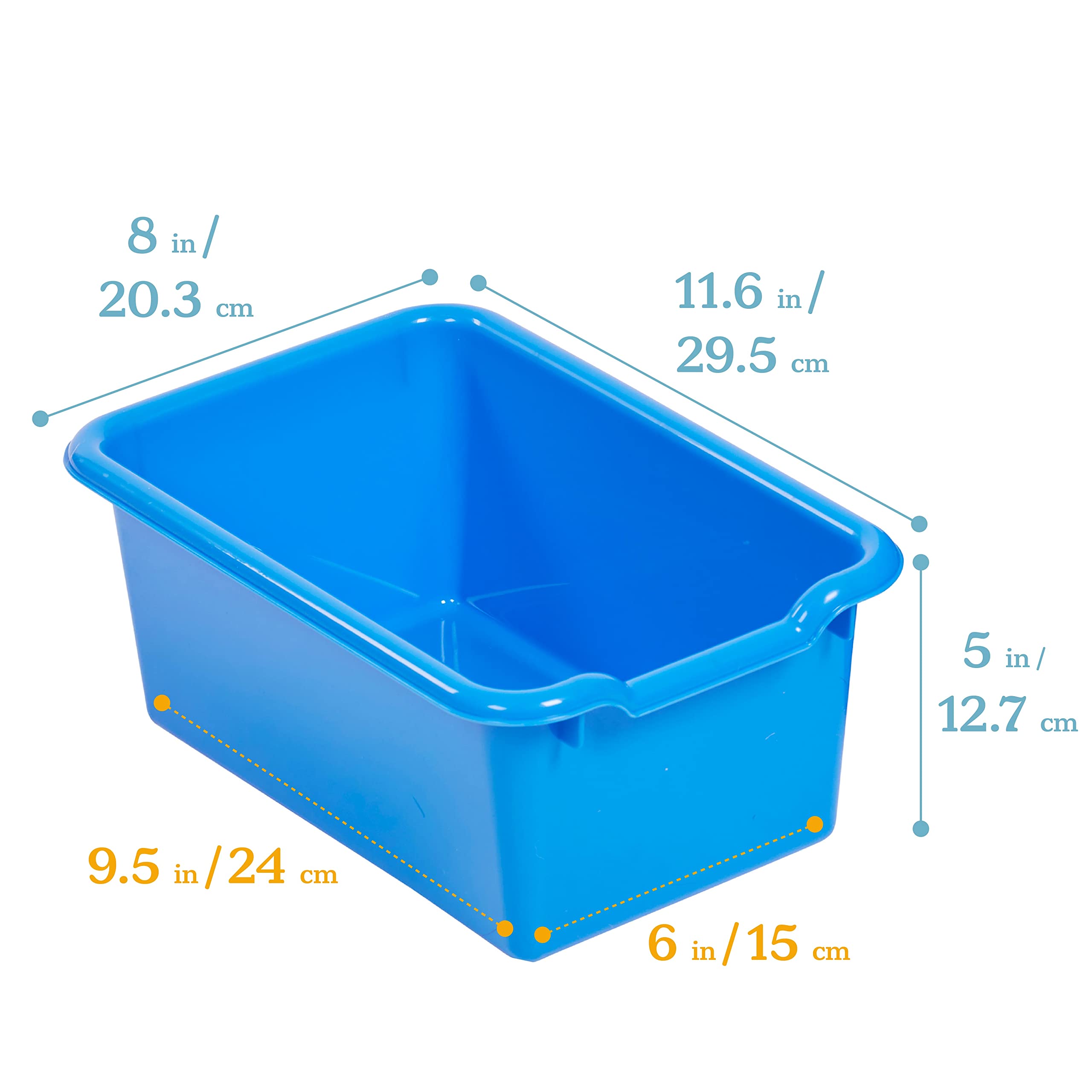 ECR4Kids Natural Blue 10-Section Hanging Coat Locker with Scoop Front Storage Bins - Classroom Organization, Daycare Storage, School Cubby for Kids' Coats & Backpacks