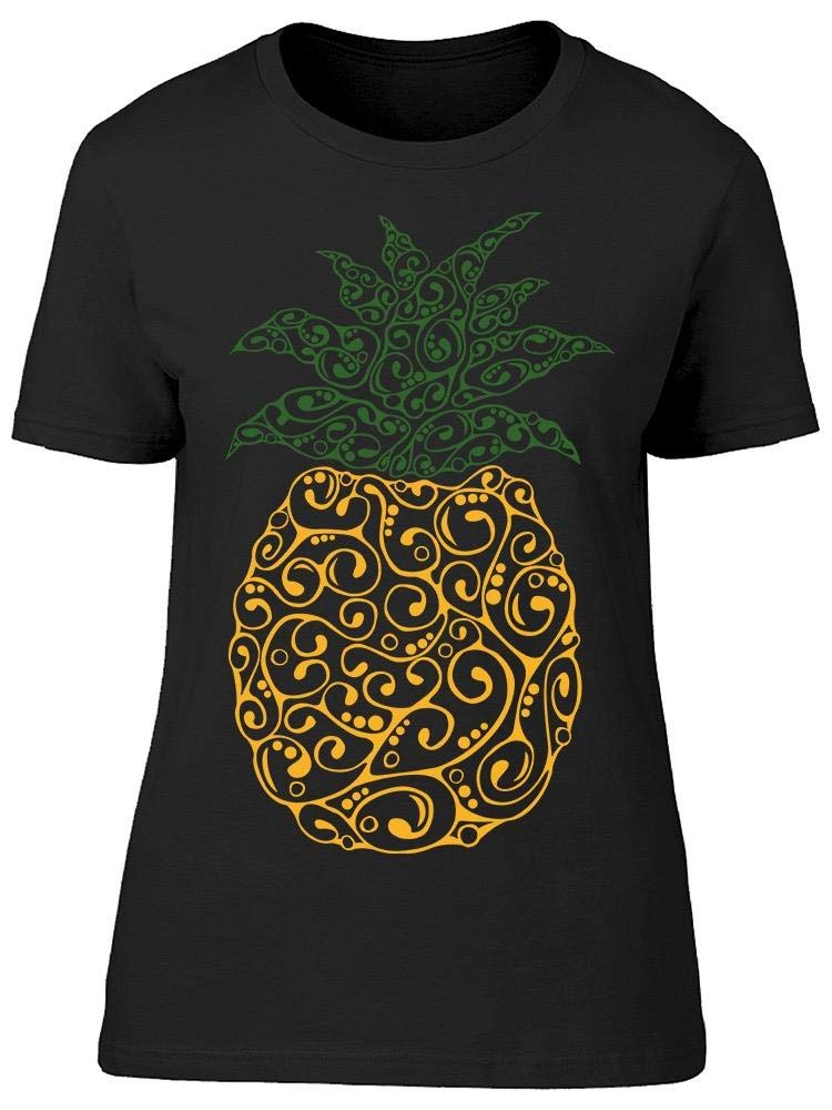 Stylish Women's Pineapple Fruit Art Tropical T-Shirt - Perfect for Summer Vacations, Beach Trips & Casual Outings