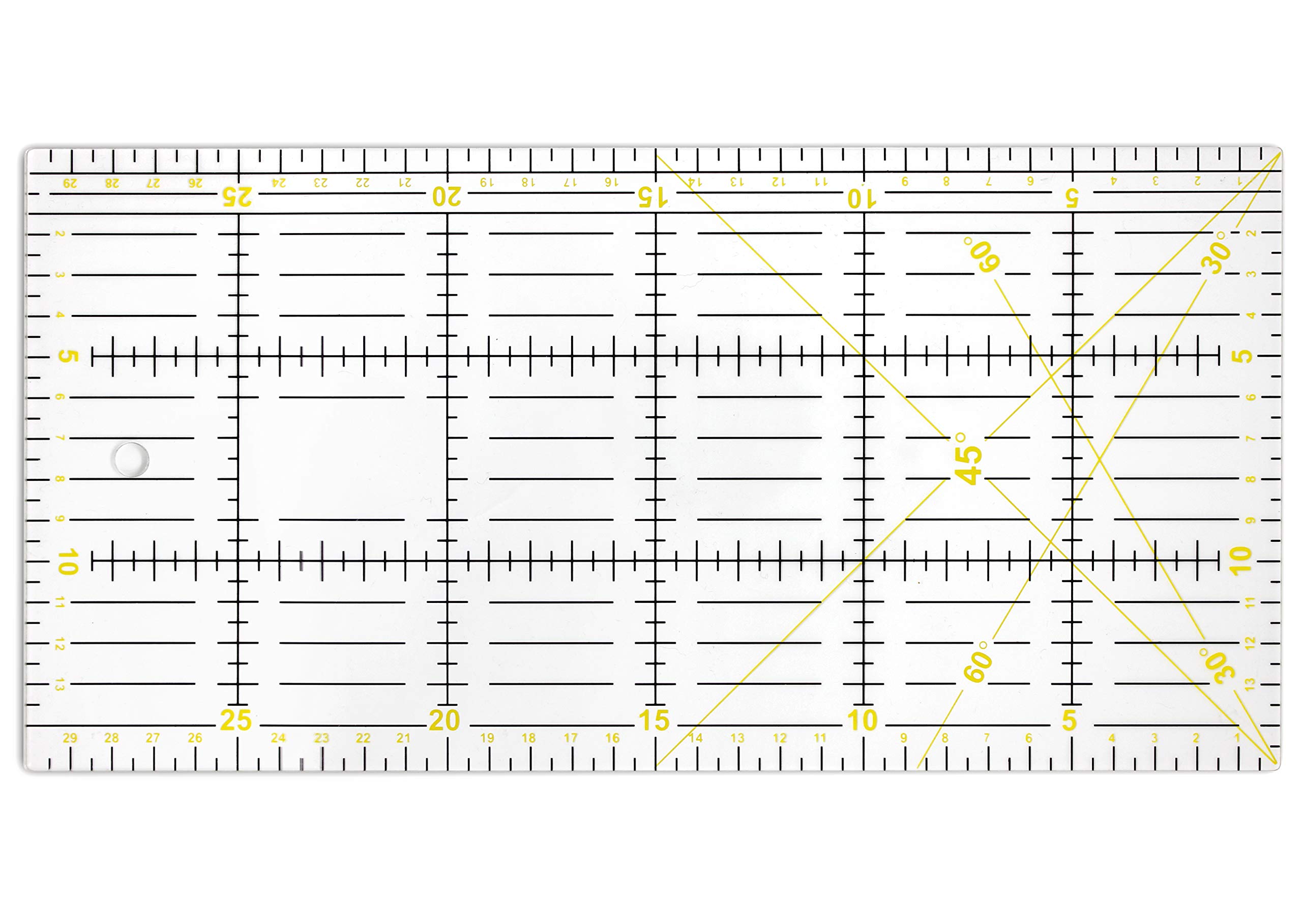 VViViD High Precision Acrylic Plastic Fabric & Crafting Ruler - 30cm x 15cm Clear Seam Gauge Template for Sewing, Quilting, DIY Projects - Perfect for Measuring, Marking & Cutting Fabrics, Leather & Paper Crafts