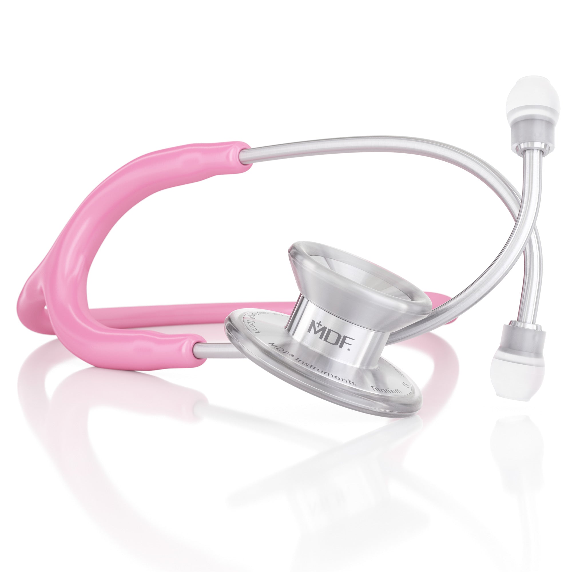 MD One® Epoch® Titanium Adult Stethoscope - Premium Pink Medical Stethoscope for Doctors, Nurses & Healthcare Professionals - Ideal for Physical Exams, Patient Monitoring & Clinical Use