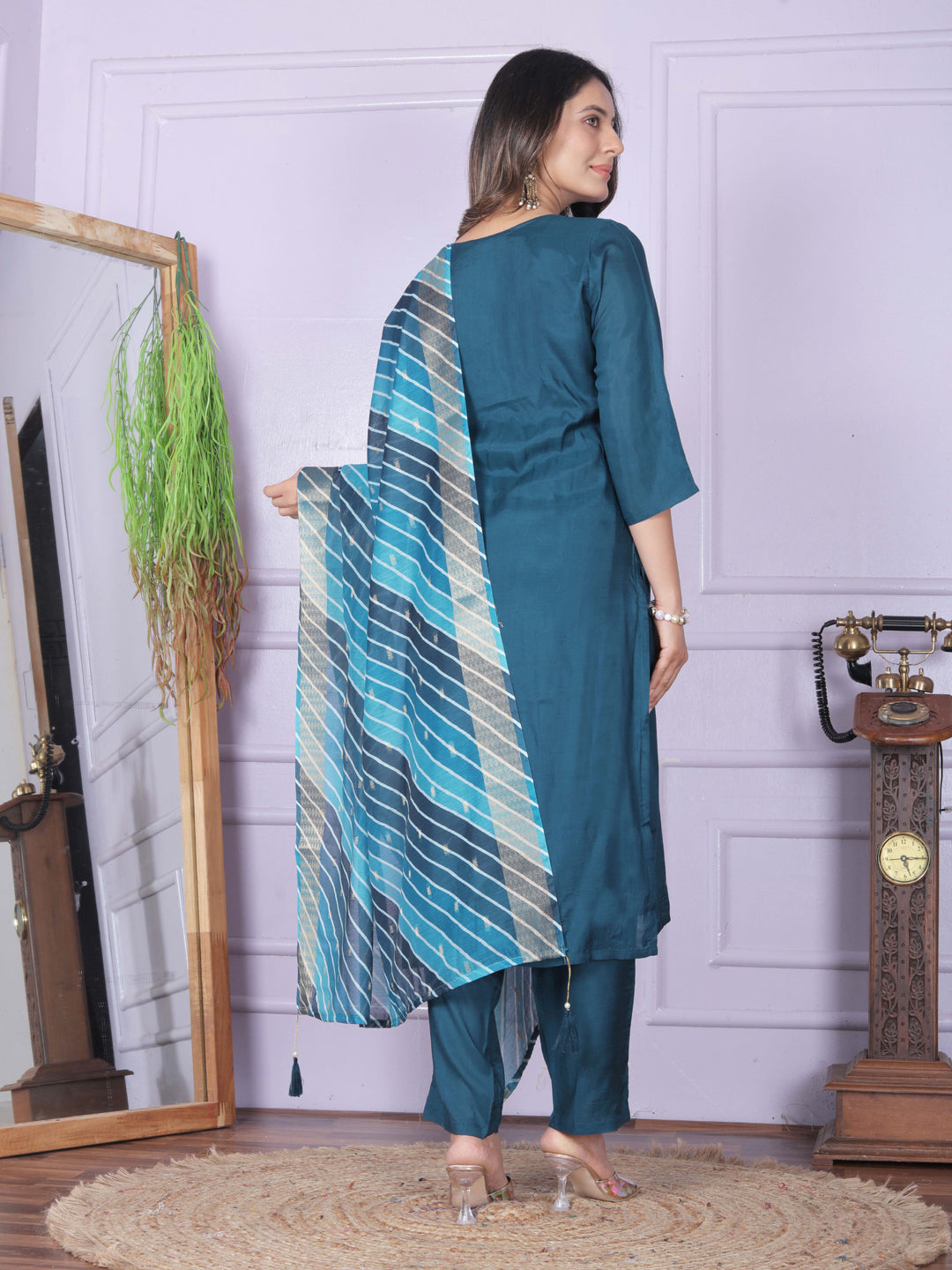 Elegant Blue Designer Party Wear Pant Suit with Hand Embroidery - Perfect for Weddings, Cocktail Parties & Special Occasions