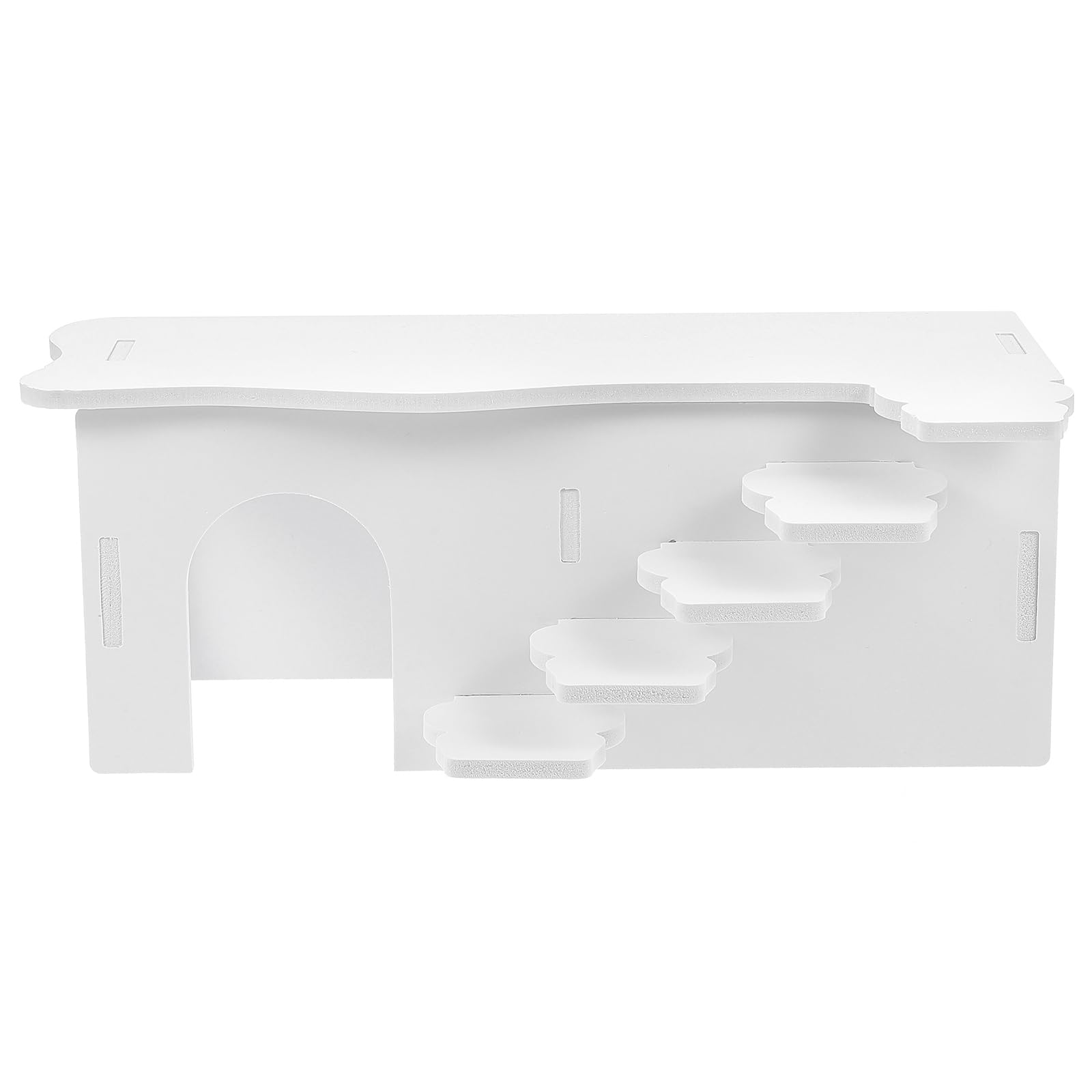 POPETPOP Plastic Hamster Hideout - Small Animal Ladder House for Guinea Pigs, Rats & Birds - Cozy Resting & Play House for Pets | Perfect for Cage Accessories & Small Animal Enrichment