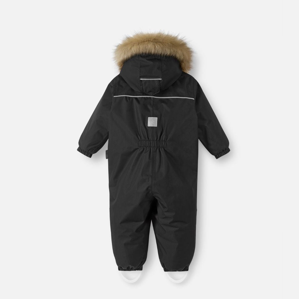 Reima Gotland Baby Snowsuit - Waterproof Winter Jacket & Pants Set for Infants & Toddlers (Black) - Perfect for Snow Play, Skiing & Cold Weather Adventures