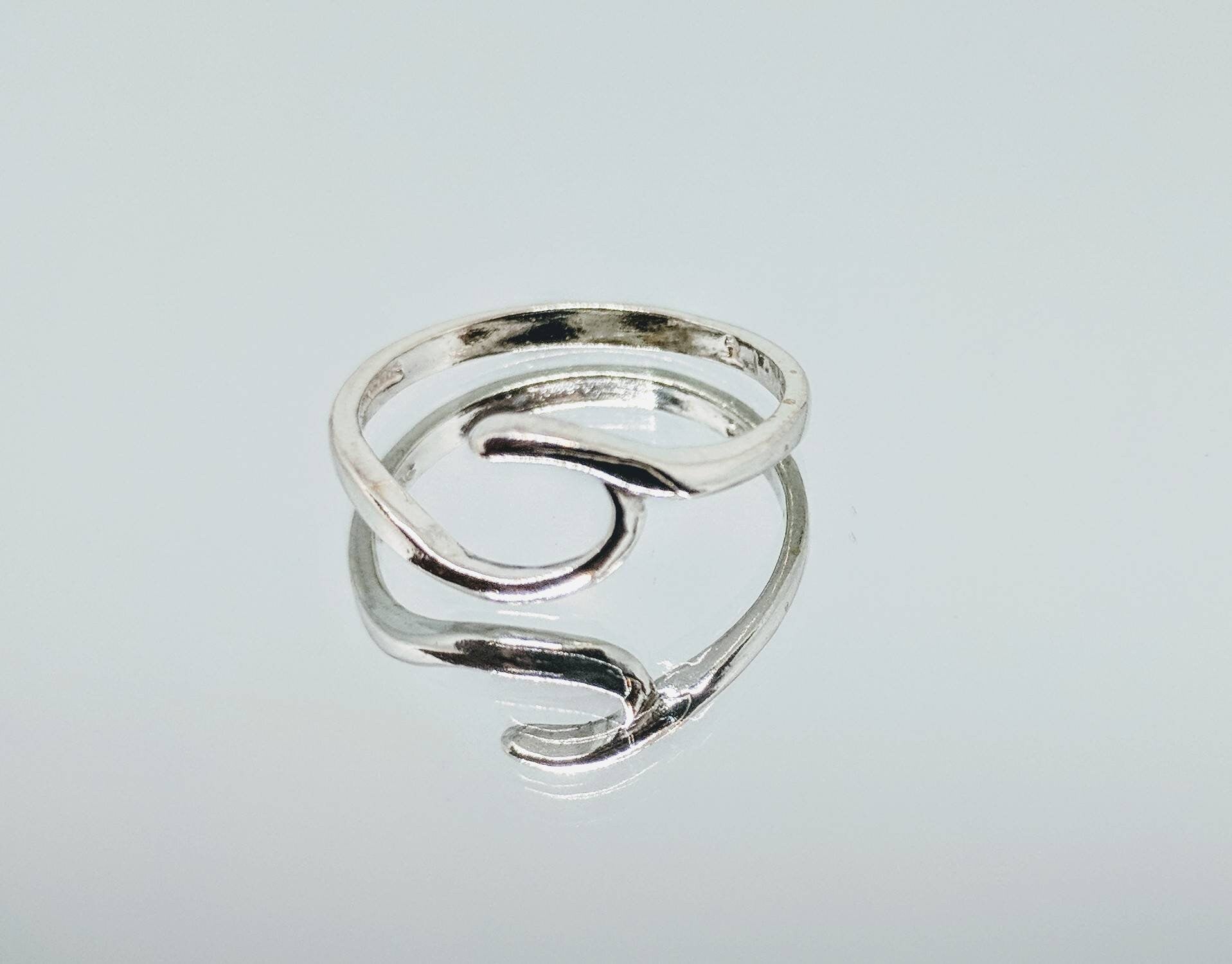 14K Solid Gold or Sterling Silver Freeform Ring Size 7 - DIY Jewelry Making, Fashion Statement Ring for Women - Perfect for Wedding, Engagement, or Everyday Wear