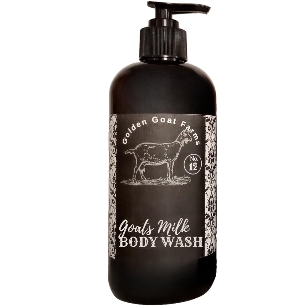 Golden Goat Farms Amber & Orange Blossom Scented Goat Milk Body Wash - 8 Oz | Hydrating & Nourishing for Dry Skin | Perfect for Daily Shower & Spa Relaxation