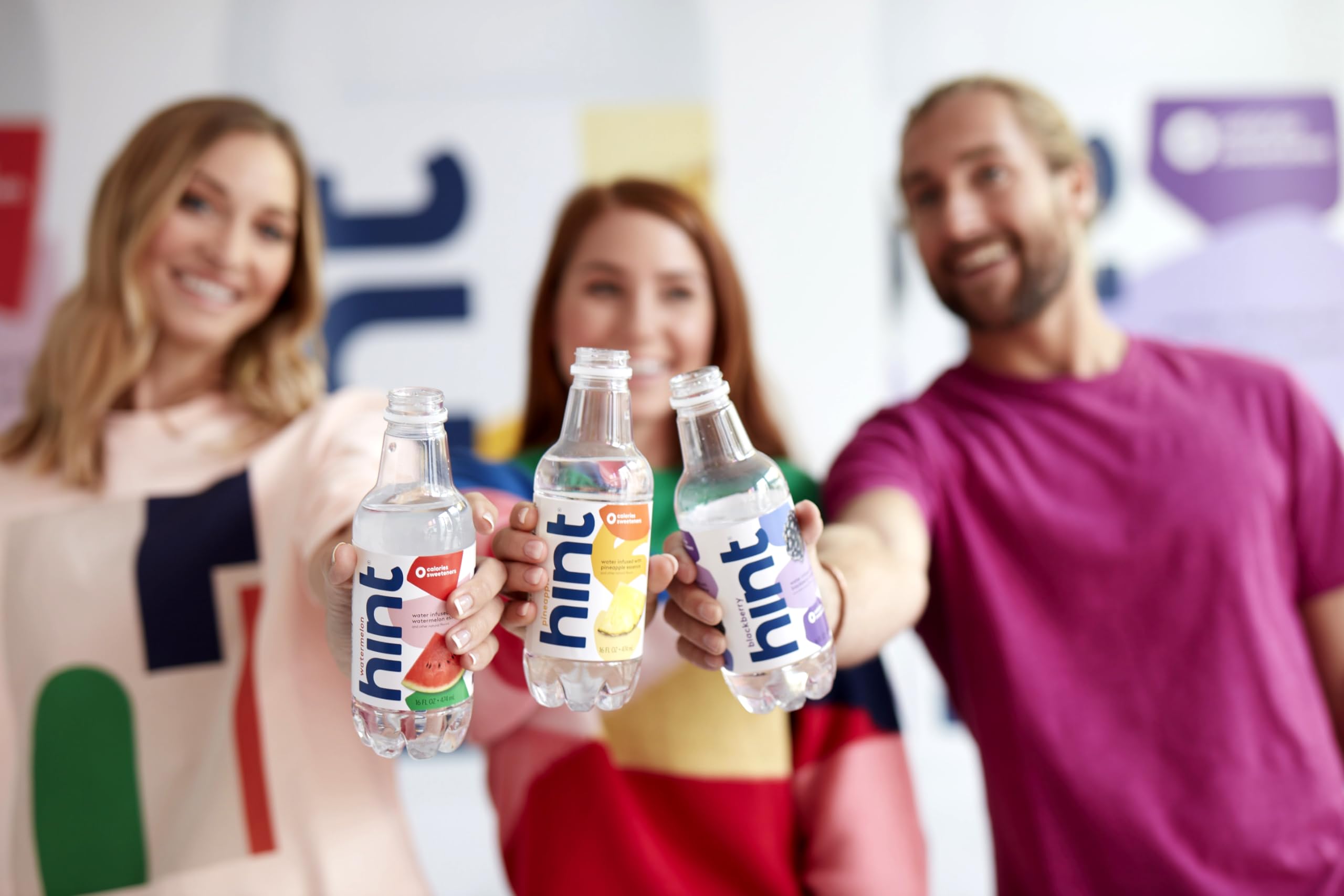 Hint Water Watermelon Flavored Water (Pack of 12), 16 Ounce Bottles - Zero Sugar, Zero Calories, No Artificial Sweeteners or Preservatives - Refreshing Hydration for Workouts, Yoga, Office & Outdoor Activities