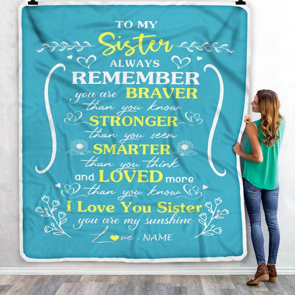 **Custom Sister Blanket - Personalized 