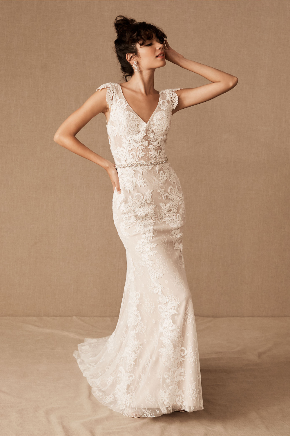 BHLDN Whispers & Echoes Milano Wedding Gown - Elegant Lace Bridal Dress for Romantic Ceremonies & Evening Receptions