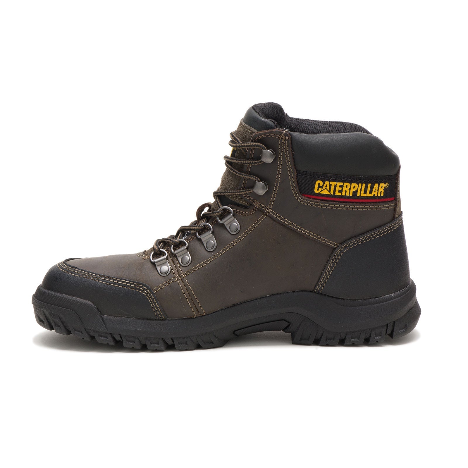 Men's Steel Toe Work Boots - Brown & Black Safety Shoes for Construction & Industrial Work - OSHA Compliant Work Boots for Heavy Duty Jobs