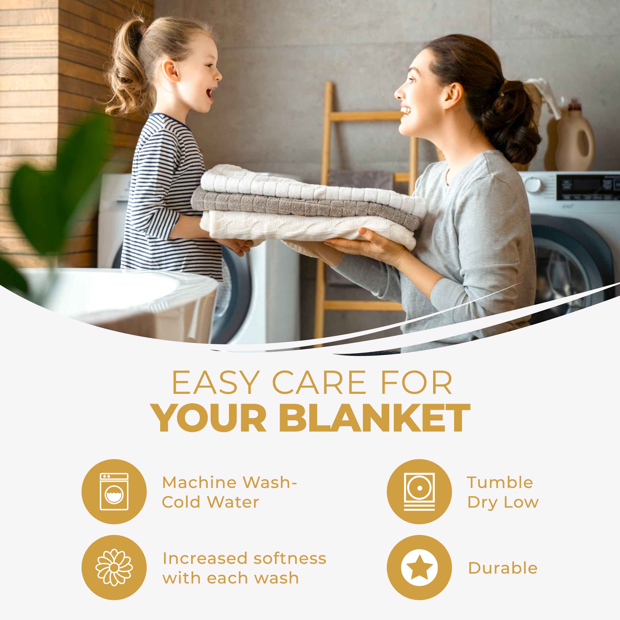 Soft Basketweave All-Season Cotton Bed Blanket & Sofa Throw - Lightweight Breathable Blanket for Bedroom, Living Room, Travel and Outdoor Use