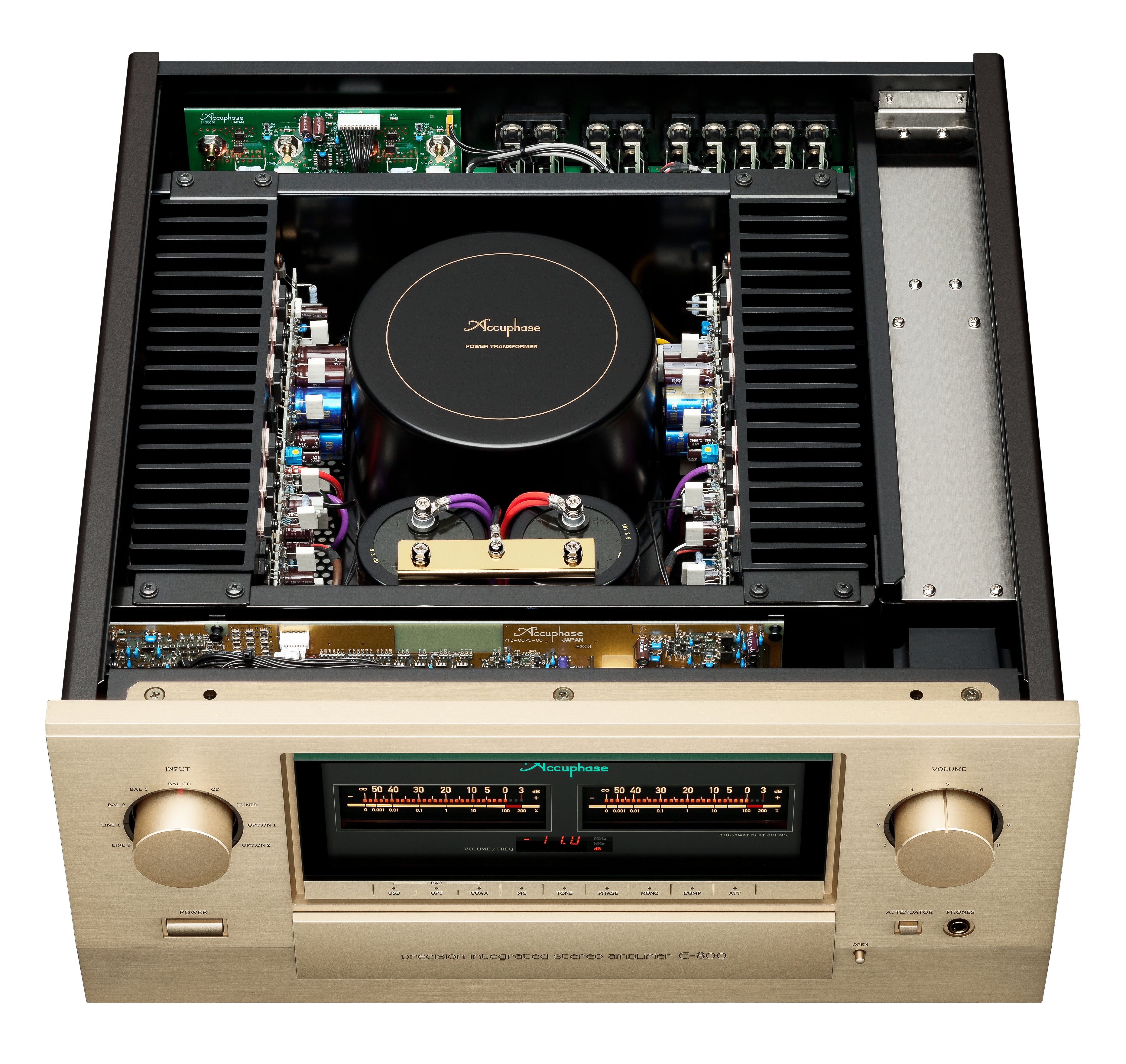 Accuphase E-800 Class A High-End Integrated Stereo Amplifier - Audiophile Home Audio System for Music Listening & Hi-Fi Sound Experience