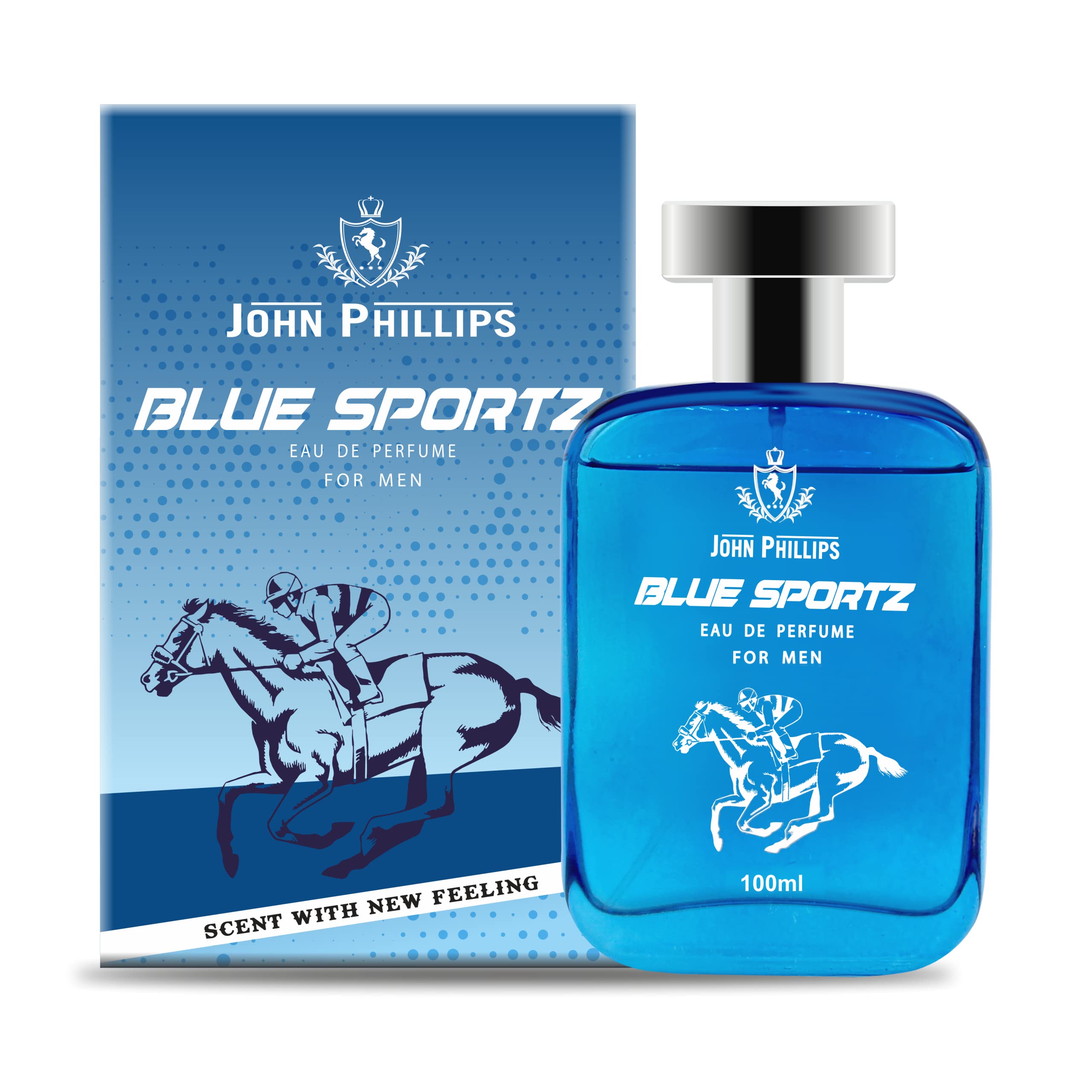 John Phillips™ Frozen & Blue Sportz Cologne for Men - Premium Eau De Toilette Perfume Spray - Fresh & Masculine Fragrance for Daily Wear, Gym, Work & Special Occasions