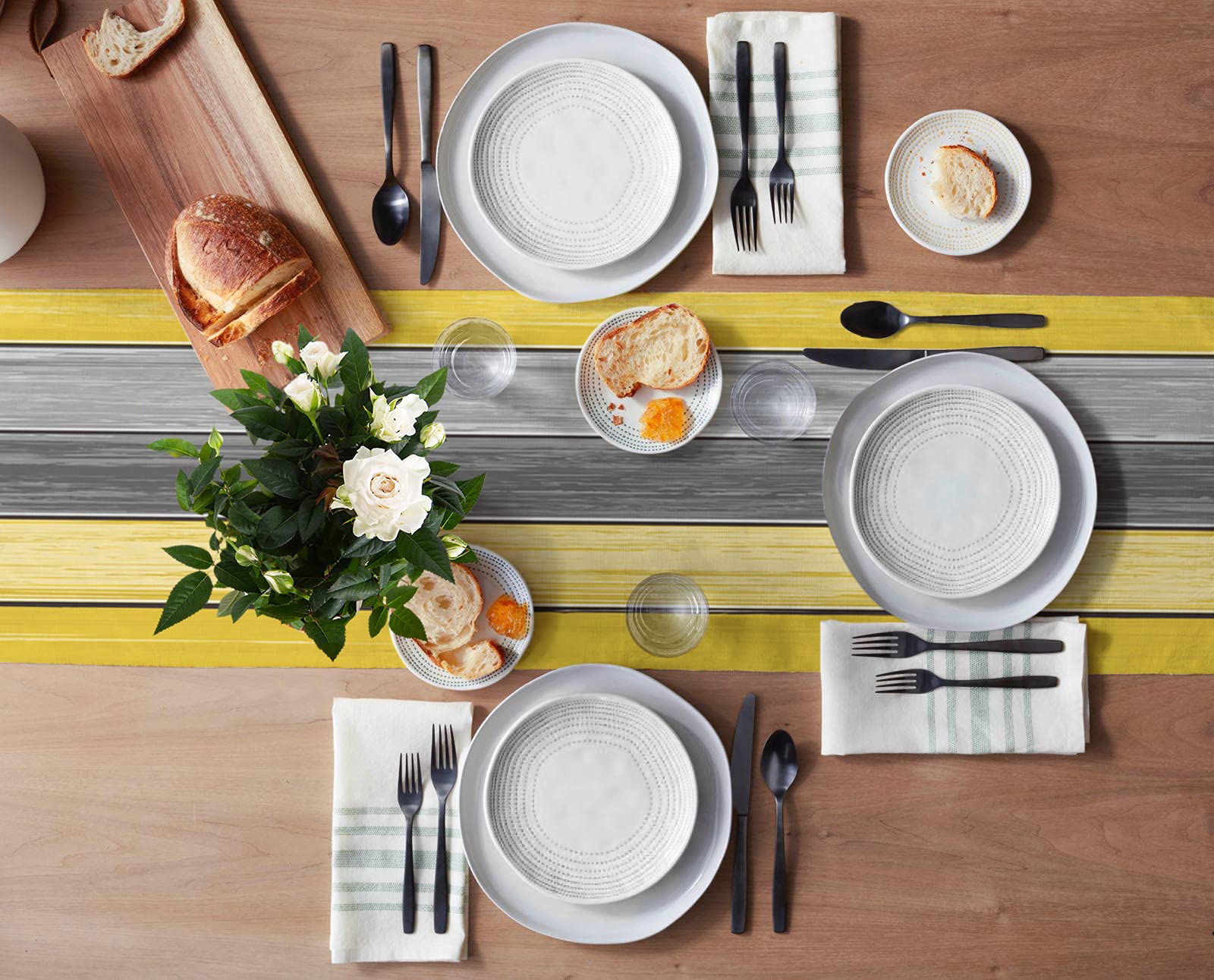 108 Inch Rustic Barn Wood Table Runner - Yellow Brown Farmhouse Decorative Cover for Dining & Coffee Tables | Perfect for Holiday Parties, Weddings & Home Decor