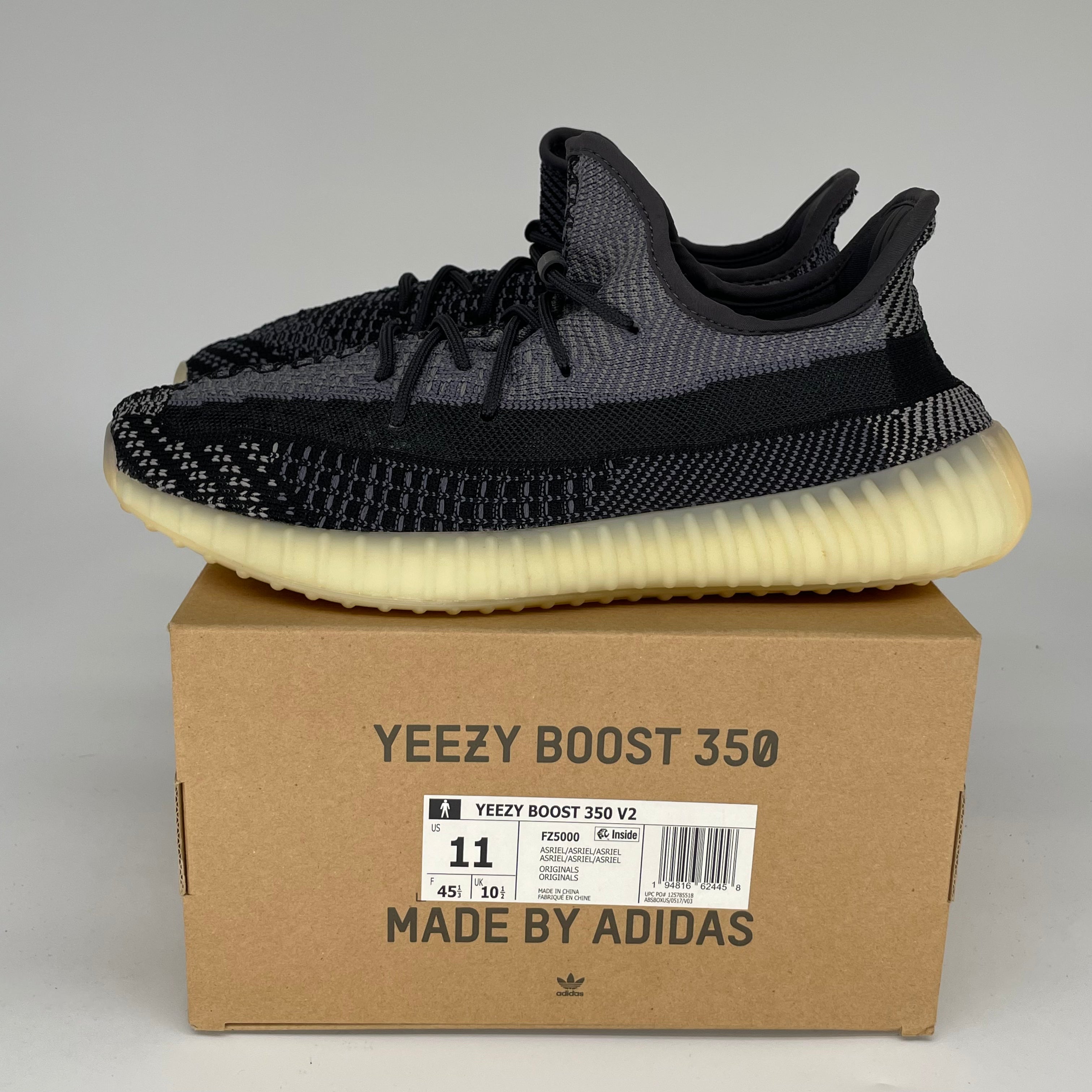Adidas Yeezy Boost 350 V2 Carbon - Men's Size 11 Running Shoes | Lightweight & Comfortable Sneakers for Jogging, Gym Workouts & Casual Wear (Style Code: FZ5000)