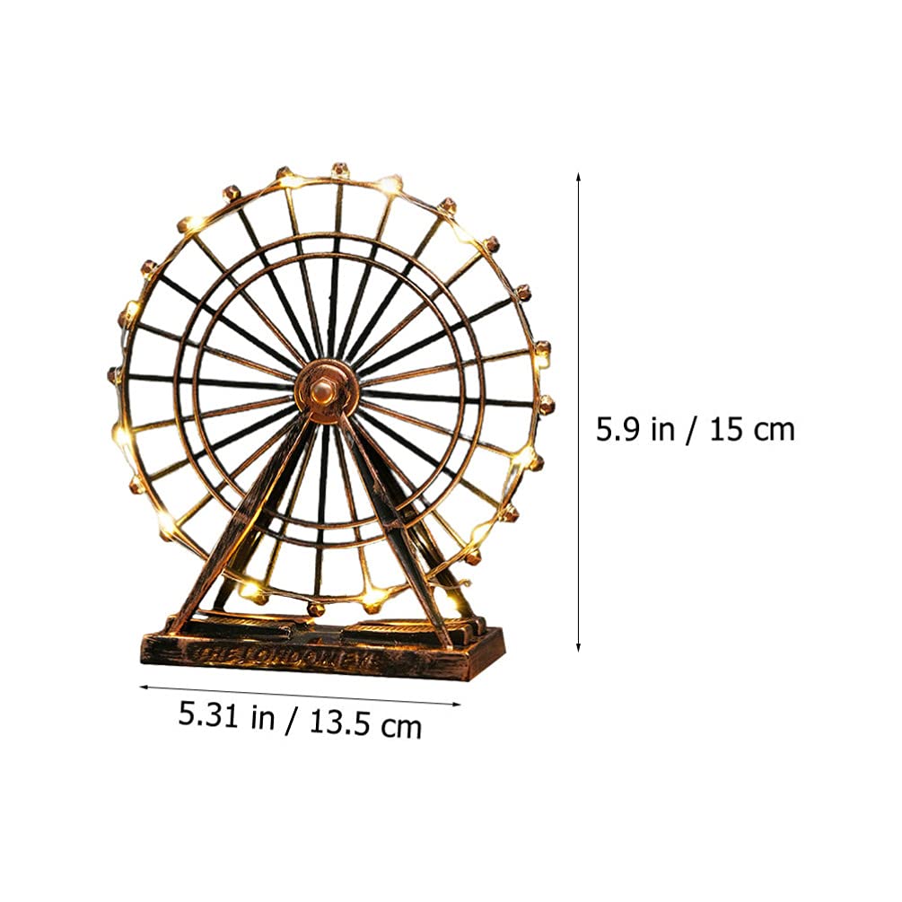 FOMIYES Windmill Decor Ferris Wheel Table Lamp - Modern Small Desk Lamp & Romantic Bedside Night Light for Bedroom, Living Room, Office - Unique Home Decor Accent Lighting for Cozy Ambiance