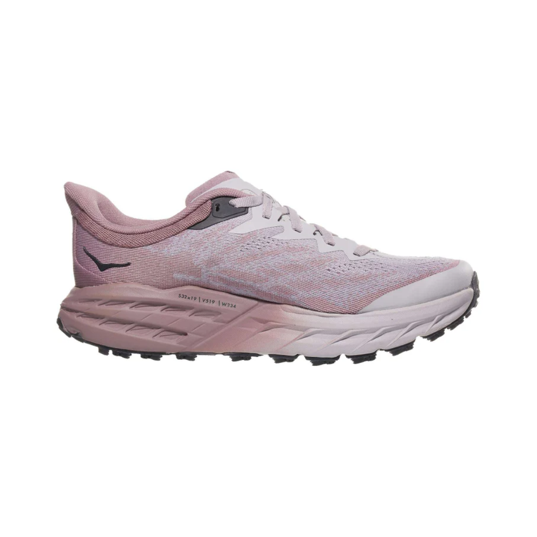 Women's HOKA Speedgoat 5 Trail Running Shoes - Elderberry/Lilac Marble (B Width) for Hiking & Outdoor Adventures
