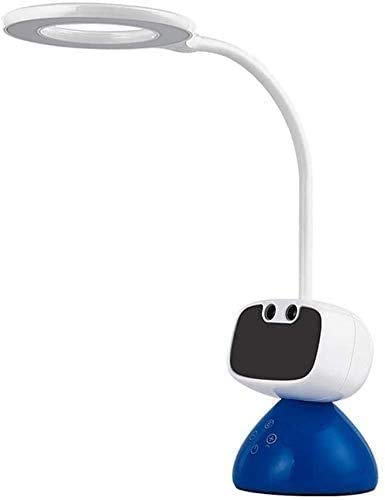 YeSBTx LED Desk Lamp with Intelligent Voice Reminder - Eye Protection Reading Light for Study, Office & Home Use, Blue-A - Perfect for Night Reading, Work & Learning