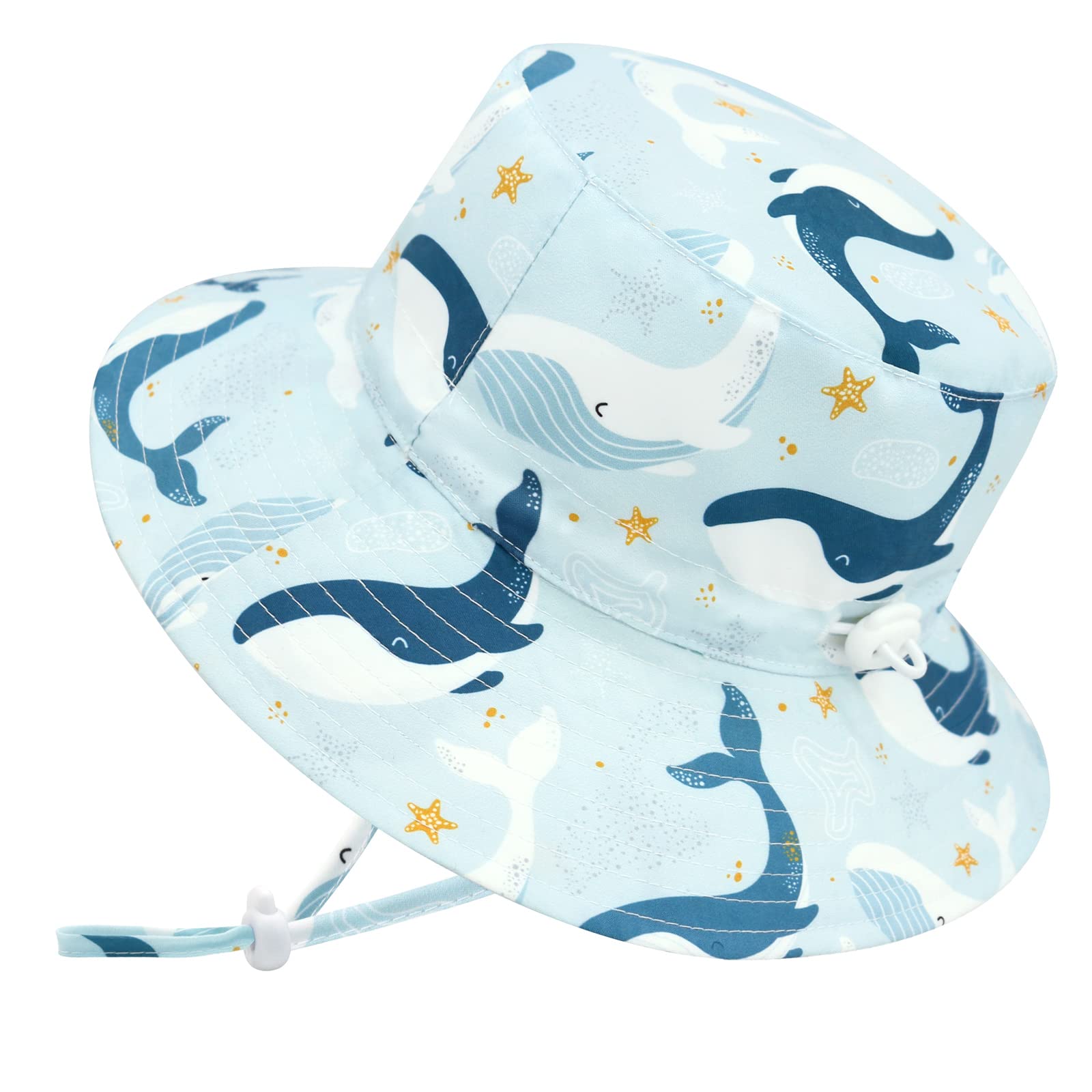 UPF 50+ Baby Sun Hat for Boys & Girls - Toddler Summer Bucket Hat with Wide Brim - UV Protection Beach Hat for Infants - Perfect for Outdoor Play, Pool, and Beach Trips