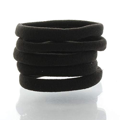 Premium Elastic Ponytail Hair Bands - Thick & Seamless Hair Ties for Women & Girls (20pcs Brown) - No-Slip Hold for Workouts, Office & Everyday Use - Ideal for Yoga, Running, School & Professional Styling - Perfect Gift for Her - Great for Gym, Travel, and Home Use