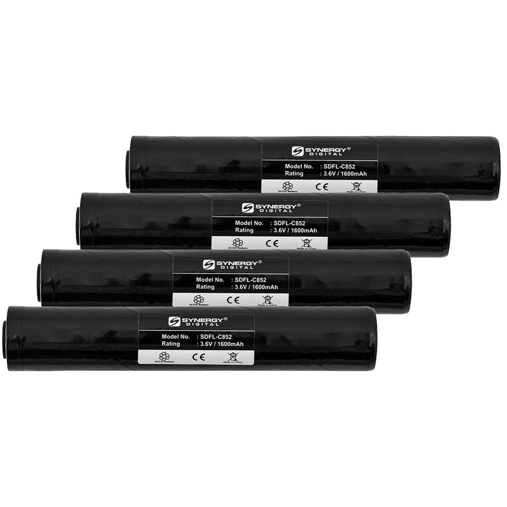 Synergy Digital Rechargeable Flashlight Batteries - 4 Pack, 3.6V 1600mAh Ni-CD, Compatible with Streamlight 75175 & Similar Models | Perfect for Emergency Kits, Camping Gear, Home Safety & Tactical Flashlights