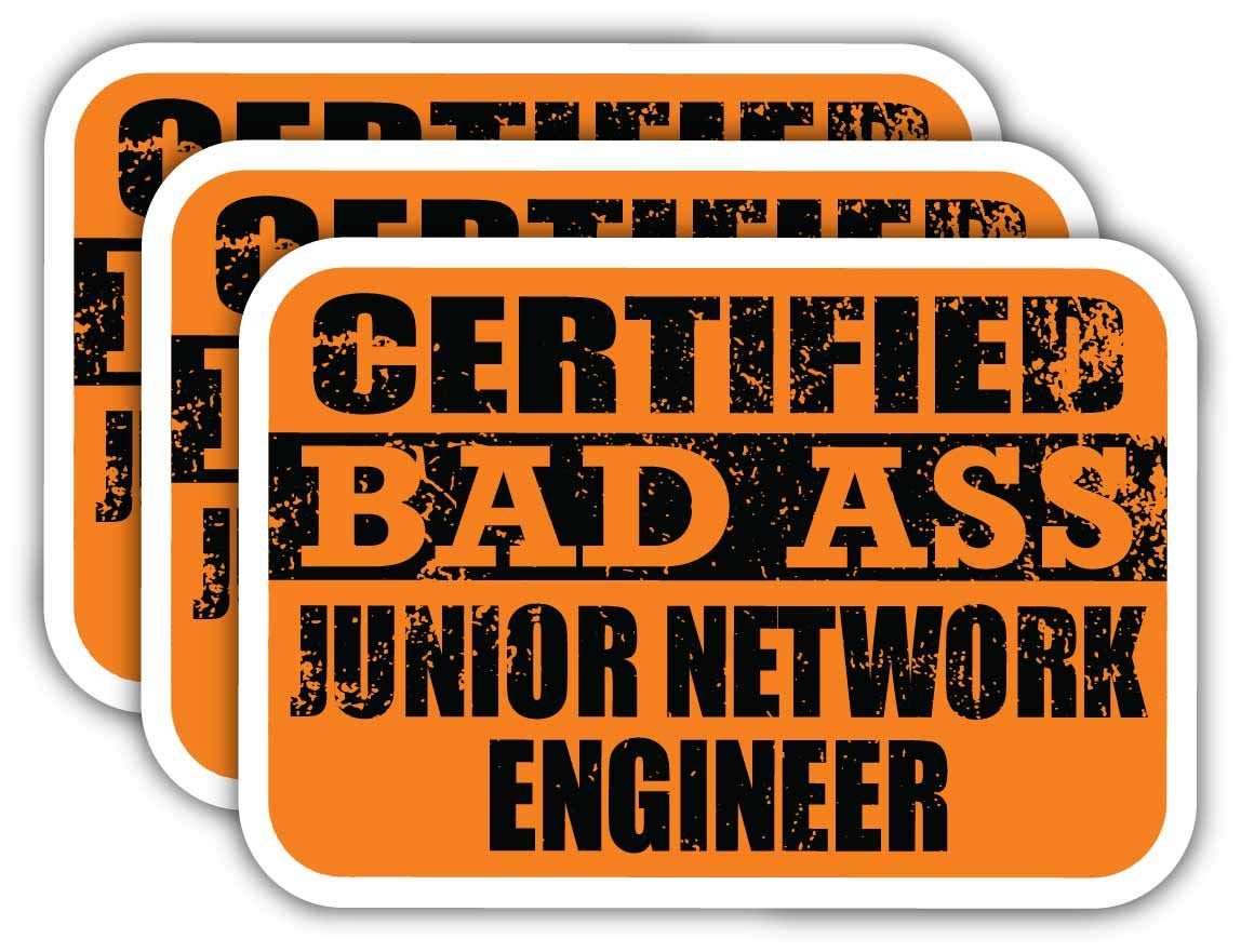Certified Network Engineer Stickers - Funny Job Gift for Laptops & Hard Hats