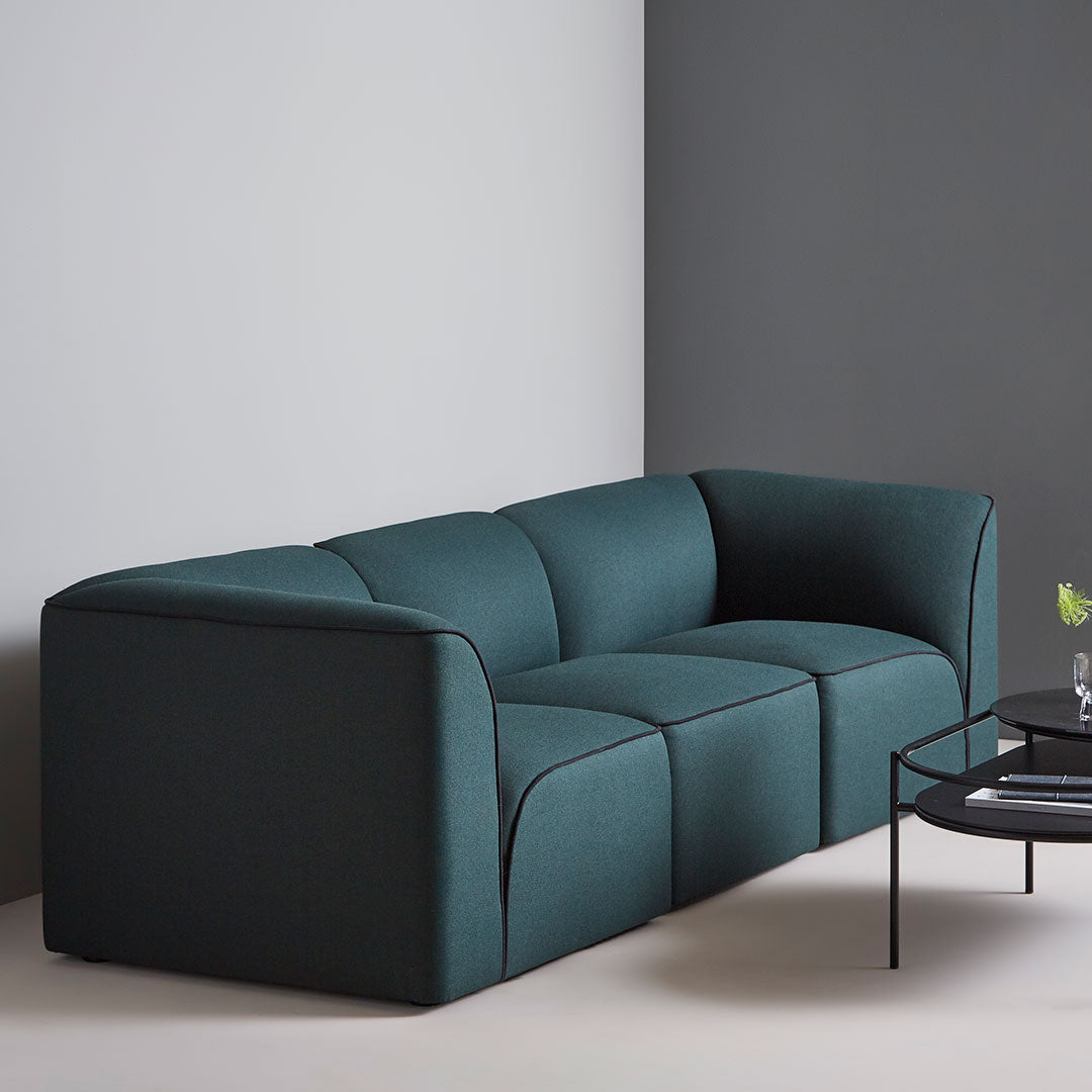 Flora 2.5 Seater Sofa - Modern Fabric Couch for Living Room, Small Space Friendly Loveseat with Sturdy Wooden Legs | Perfect for Apartments, Dorms & Cozy Home Decor