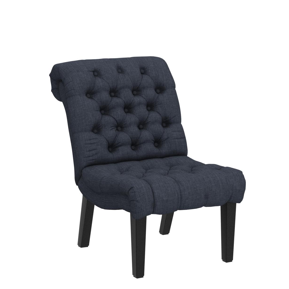 Yongqiang Accent Chair Set of 2 - Button Tufted Upholstered Fabric Chairs for Living Room, Bedroom & Office - Modern Gray Home Decor - Perfect for Reading Nooks, Guest Rooms and Small Spaces